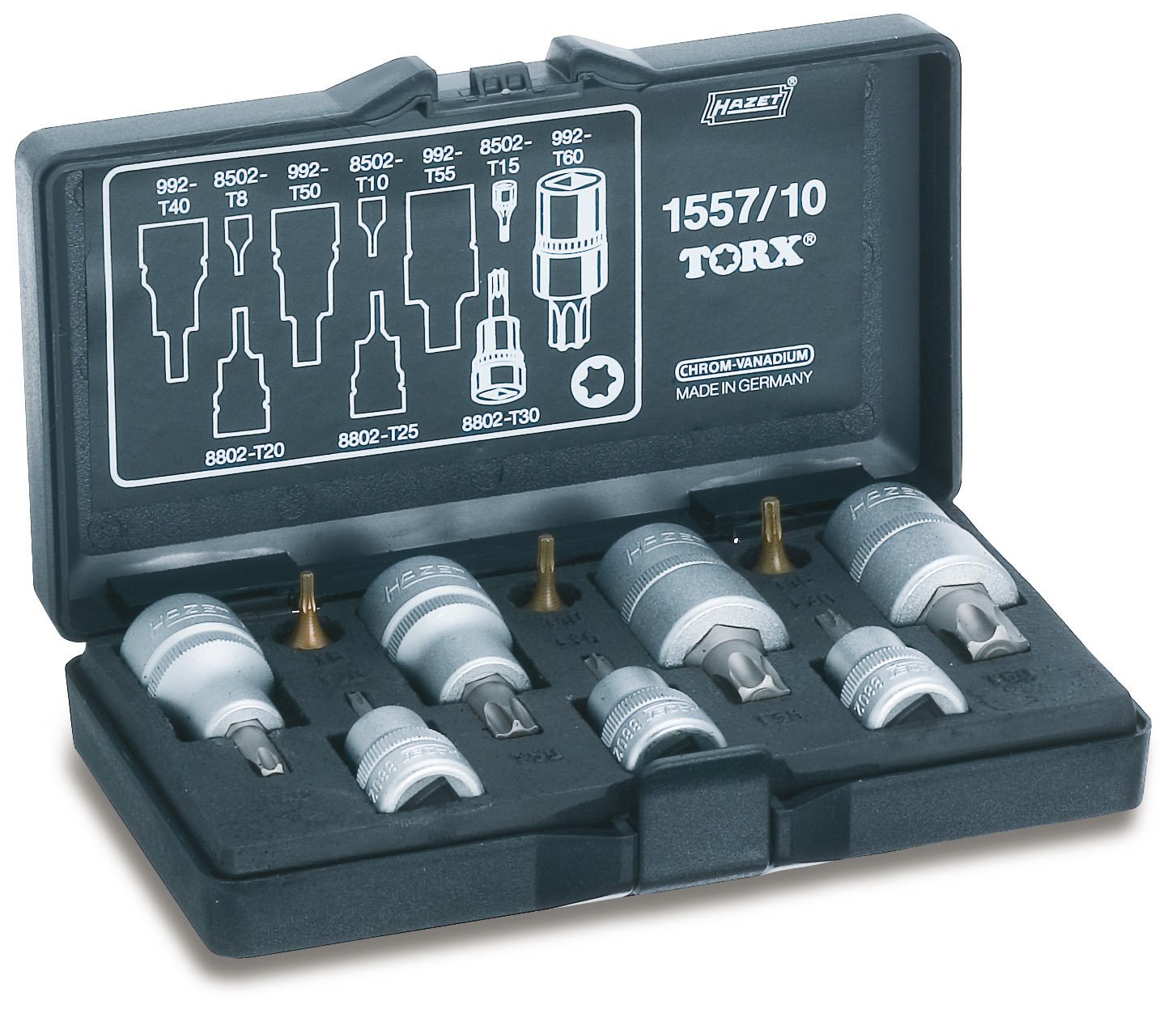 Hazet 1557 / 10ツールセットトルクス(10枚)