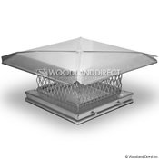 Gelco 13108 12 Inch x 12 Inch Gelco Stainless Steel Single-flue Chiminey Cap 304-alloy