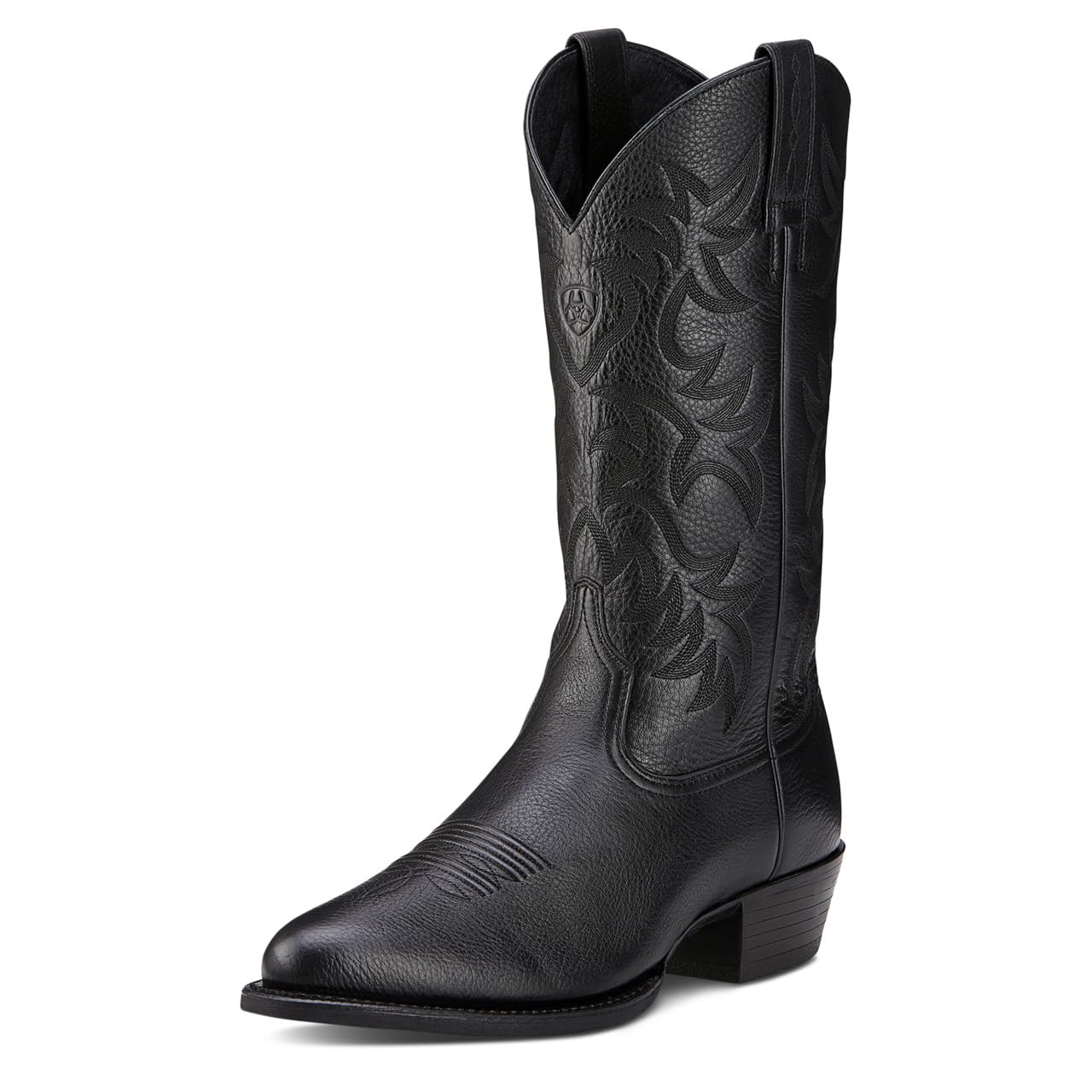 Ariat メンズ ヘリテージ ウエスタン Rトゥー 牛飼いブーツ US 大きさ: 7 Wide 色つや: 黒いこと