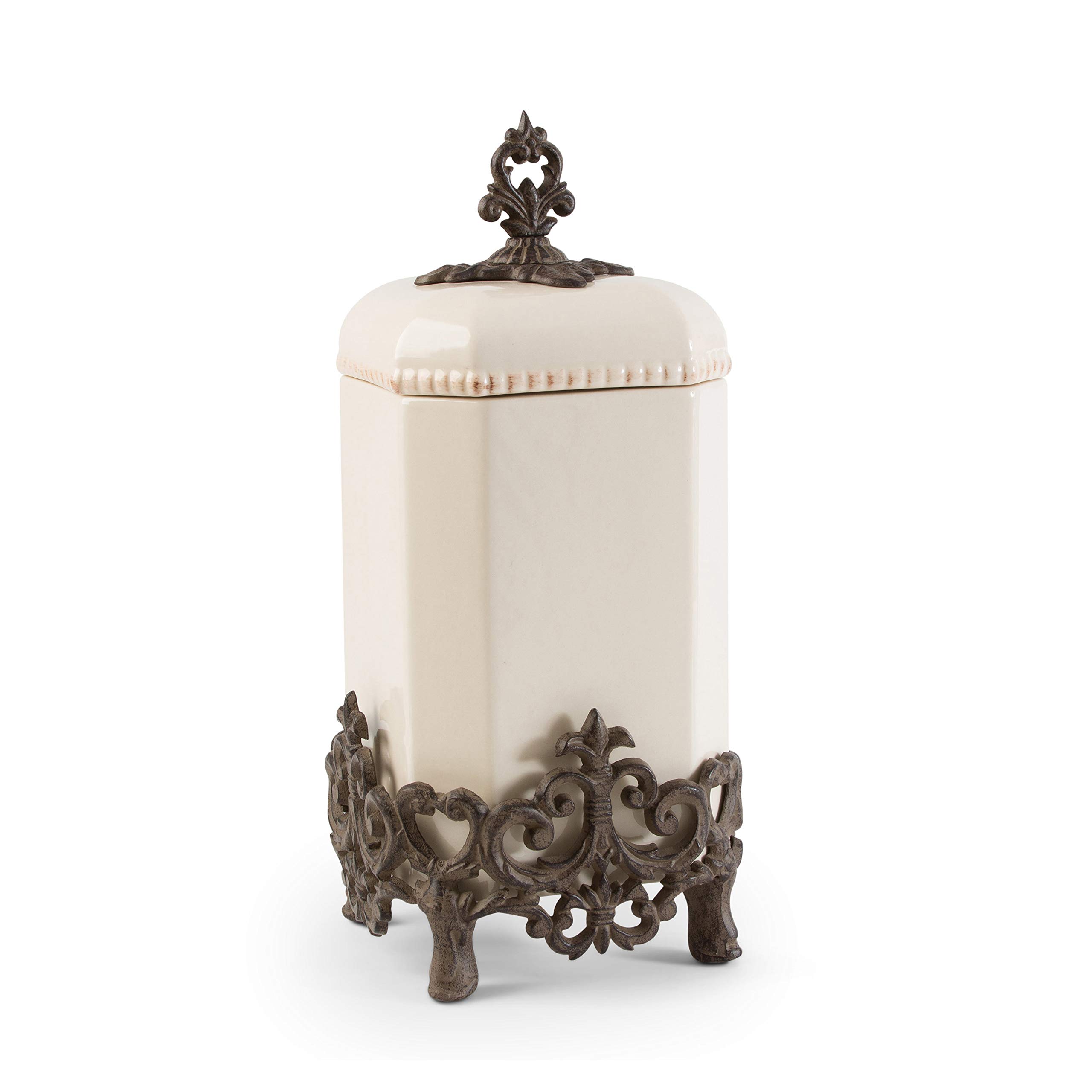 Large Provencial Canister - Cream