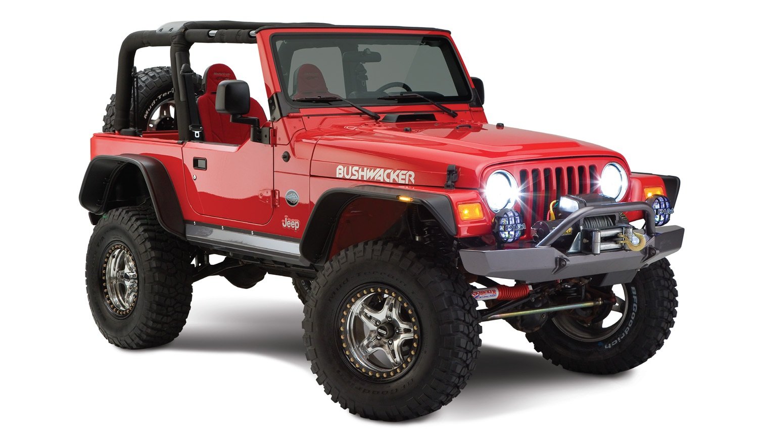 Ｊｅｅｐ 97ｙ?06ｙ ＴＪ ラングラー Bushwacker フラットスタイルオーバーフェンダー/６in