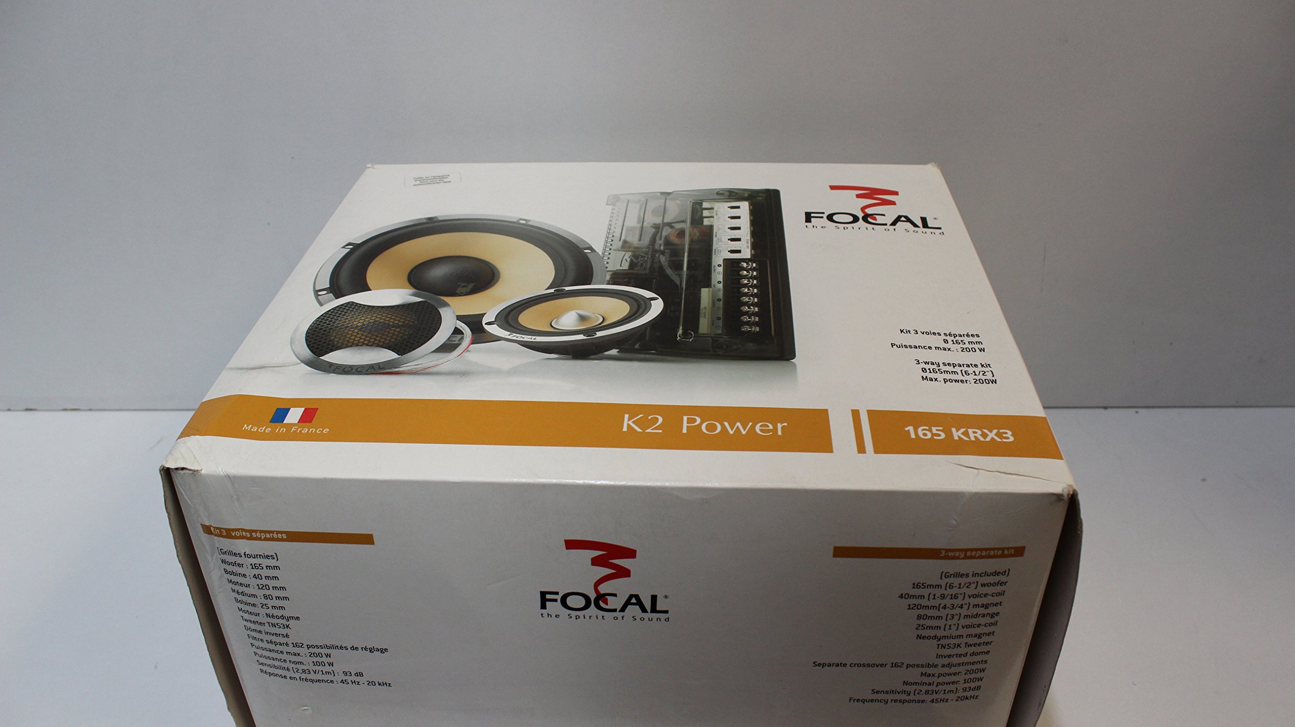 Focal 165KRX3 Polykevlar 3ウェイコンポーネントシステム。