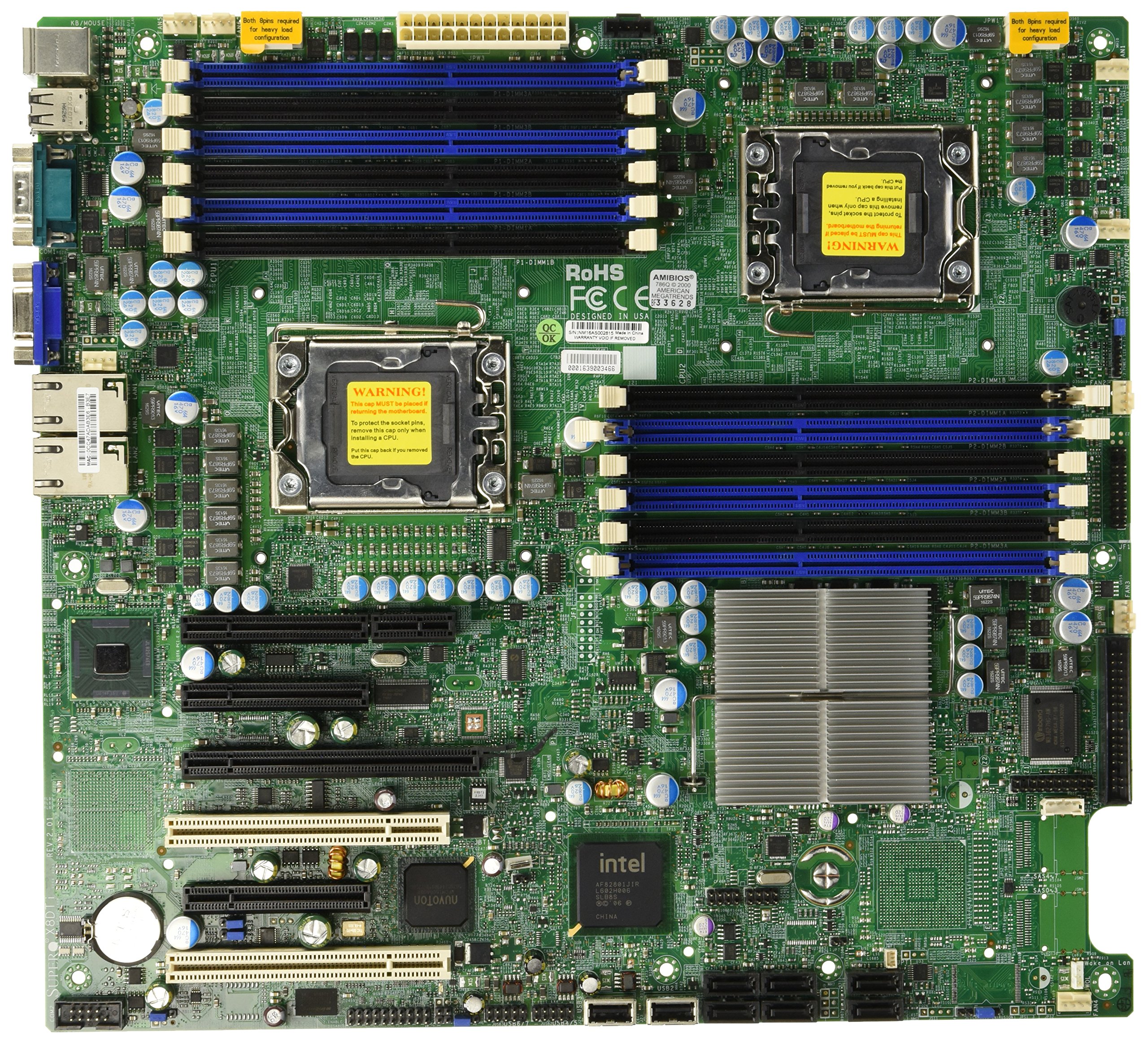 SUPERMICRO X8DTi - Motherboard - extended ATX - LGA1366 Socket - 2 CPUs supported - i5520 - 2 x Gigabit ローカルエリアネットワーク - onboard graphics