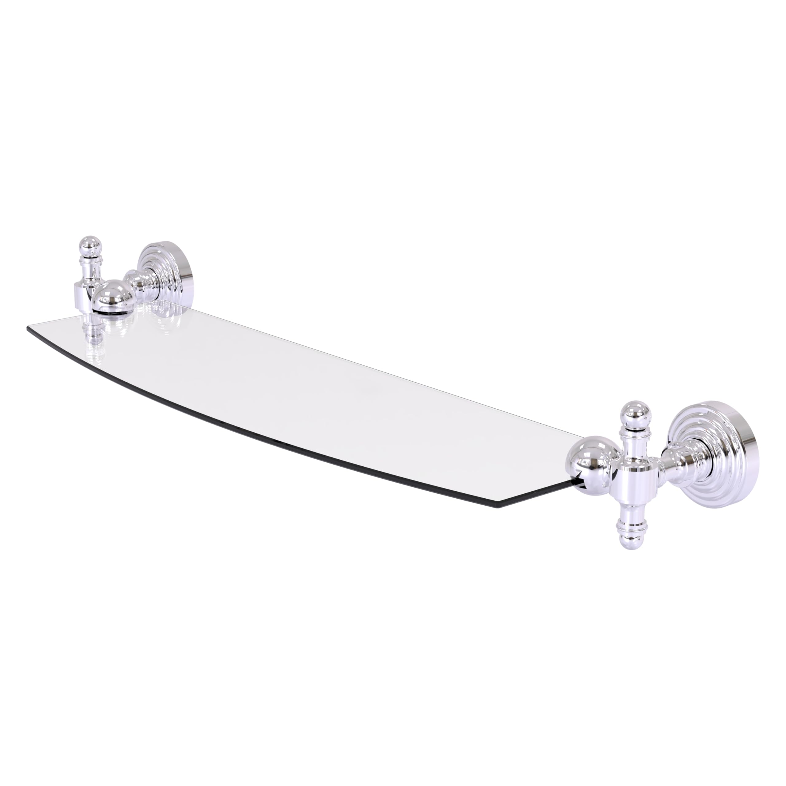 Allied Brass RW-33/18-ABZ 60糎 Double Glass Shelf with 結核症 Antique Pewter