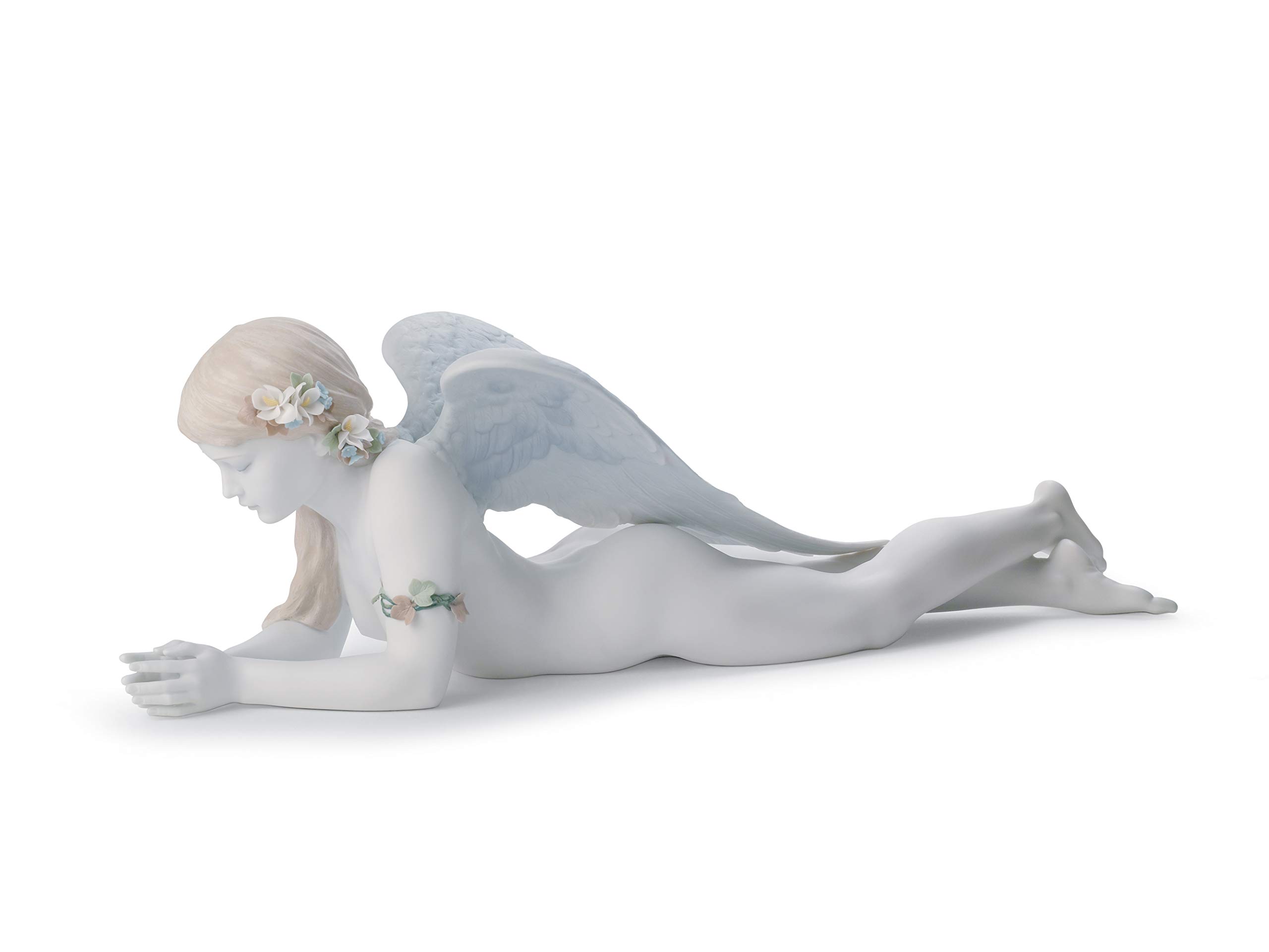 LLADRo\u0027プレシャスエンジェルフィギュア瀬戸もの天使図形。