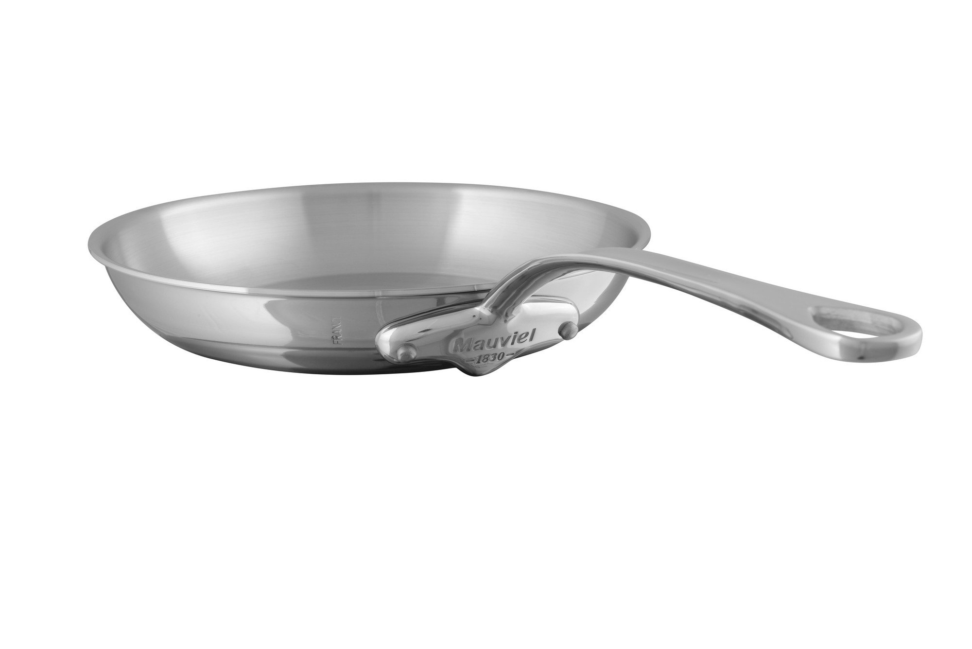 Mauviel Made In France M\u0027Cook 5 Ply Stainless Steel 5213.30 11.8 Inch Round Frying Pan  Cast Stainless Steel Handle by Mauviel