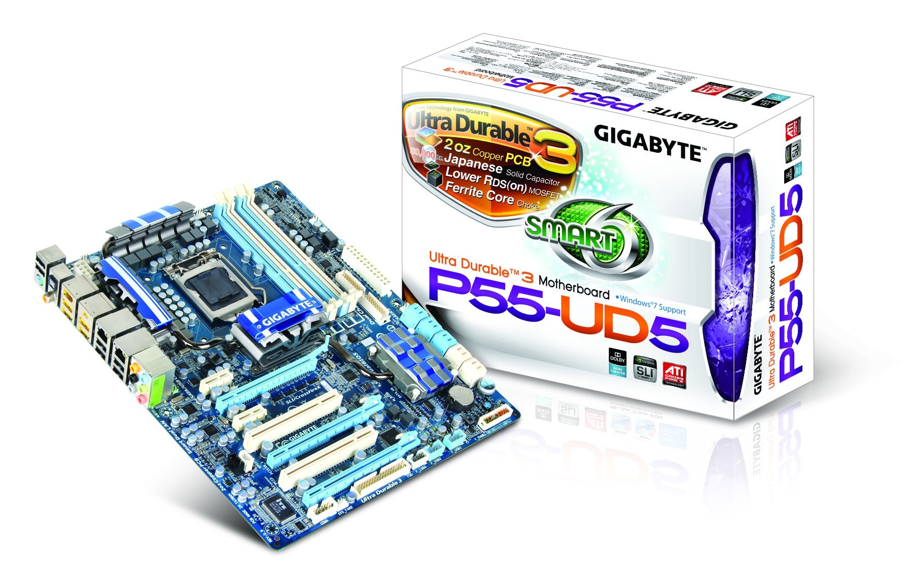 Gigabyte GA-P55 - UD5 Intel Core 1156 ATX Motherboard