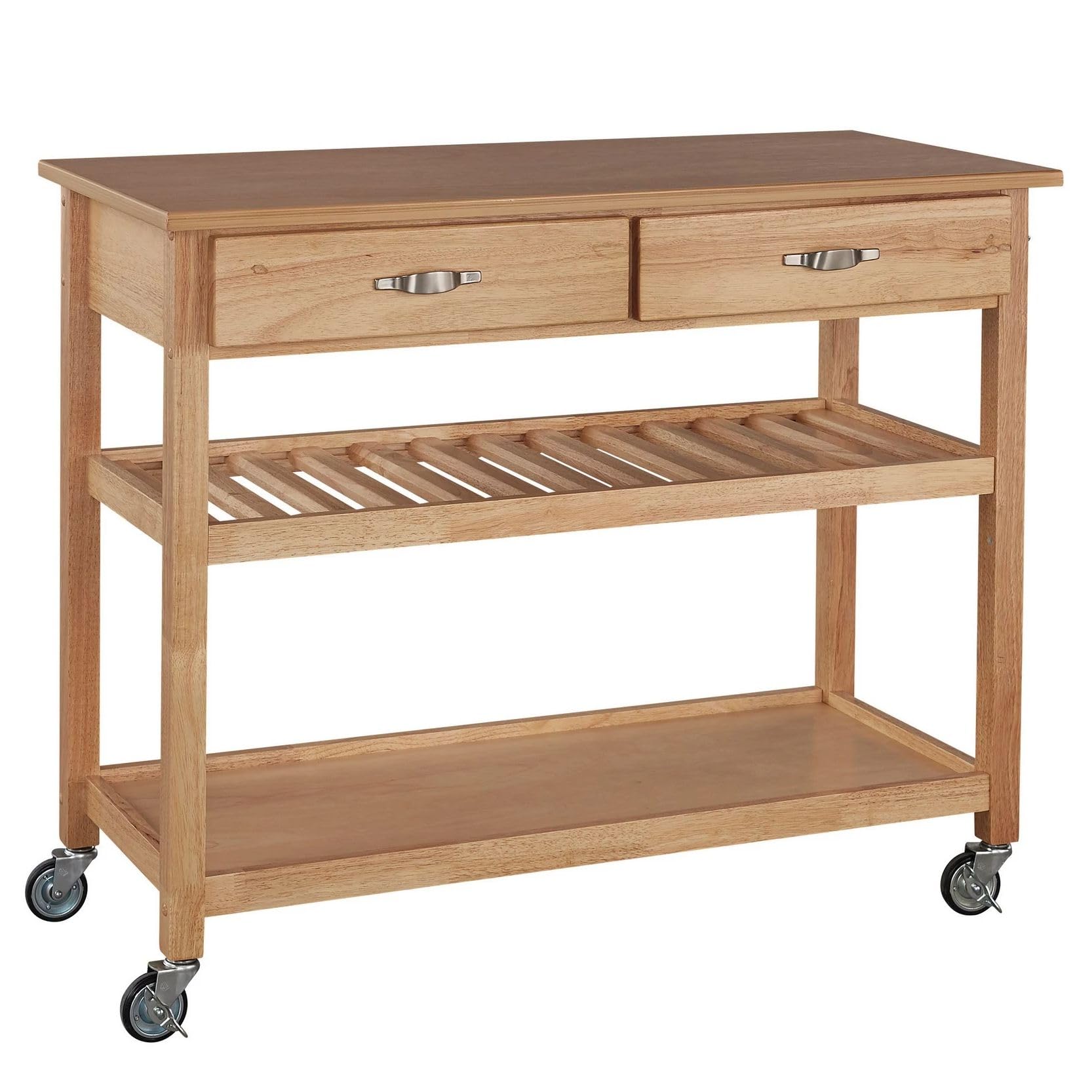 Home Styles Solid Wood Top Kitchen Cart  Natural Finish 141［並行輸入］