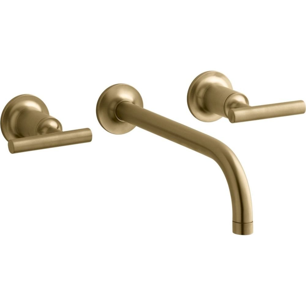 Kohler Purist 2手持ち部分洗面wall-mount水道の栓刈り込みwith 9in、90度角度注ぎ口と生き肝手持ち部分、弁膜は含まれていません 12.00 x 9.50 x 0.03 inches K-T14414-4-BGD 1