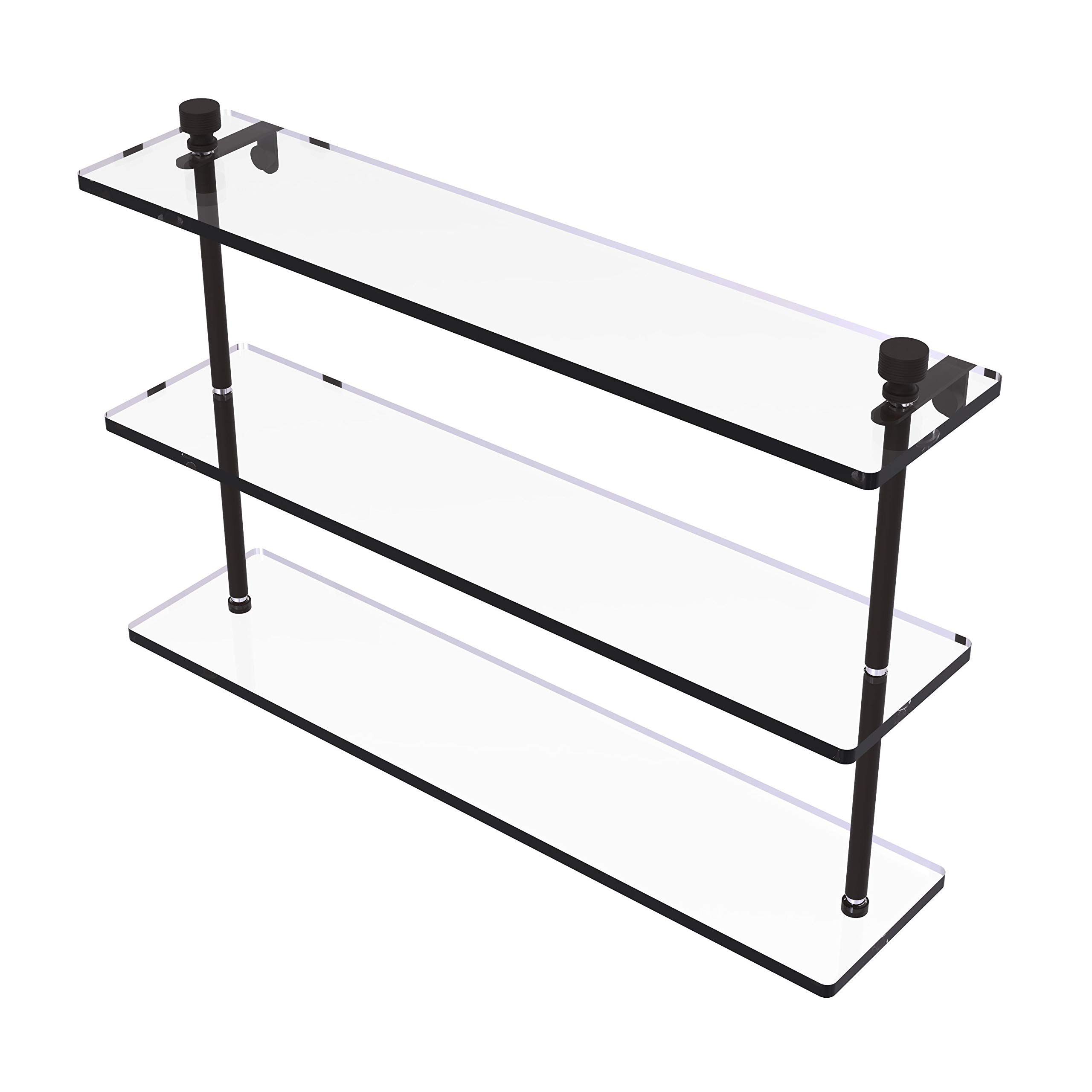 Allied Brass FT-5/22-ORB Triple Glass Shelf Oil Rubbed Bronze by Allied Brass