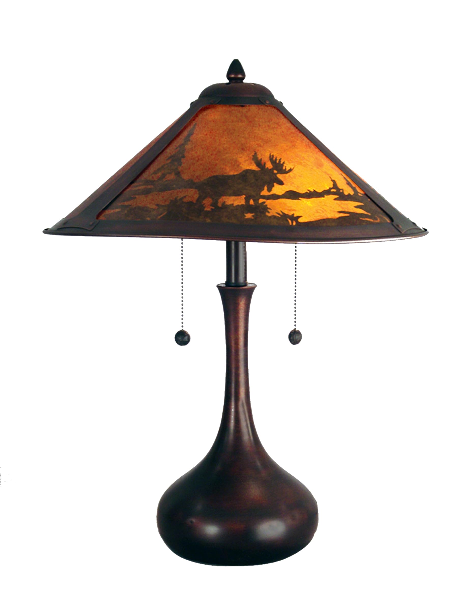 Dale Tiffany TT80484 毛の荒物/虫けら 2ともし火 時刻表照明ランプ クラシックマイカコレクション うす暗い完成 17in アンティークブロンズ