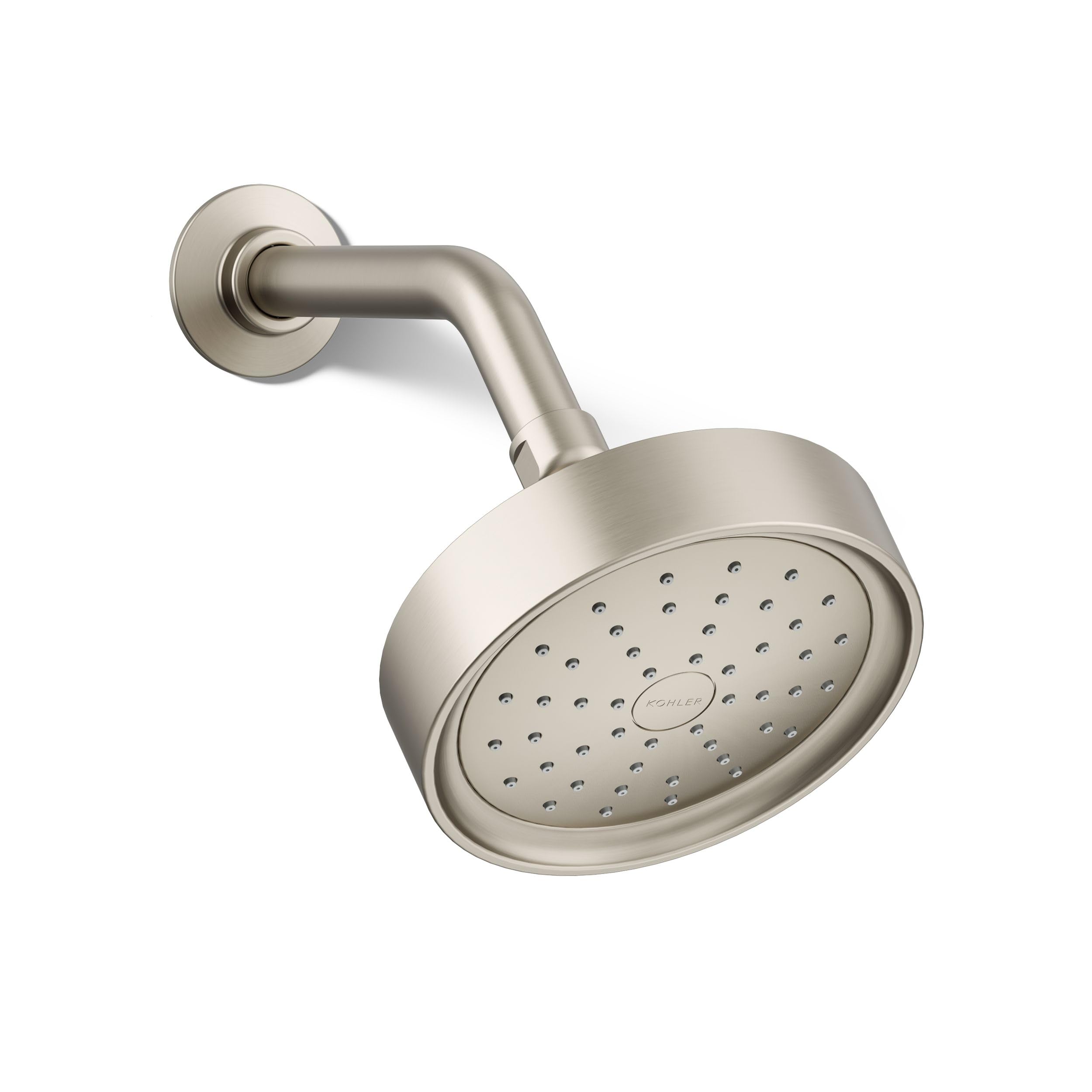 (Vibrant Brushed Nickel) - KOHLER K-965-AK-BN Purist Single Function Katalyst Showerhead Vibrant Brushed Nickel