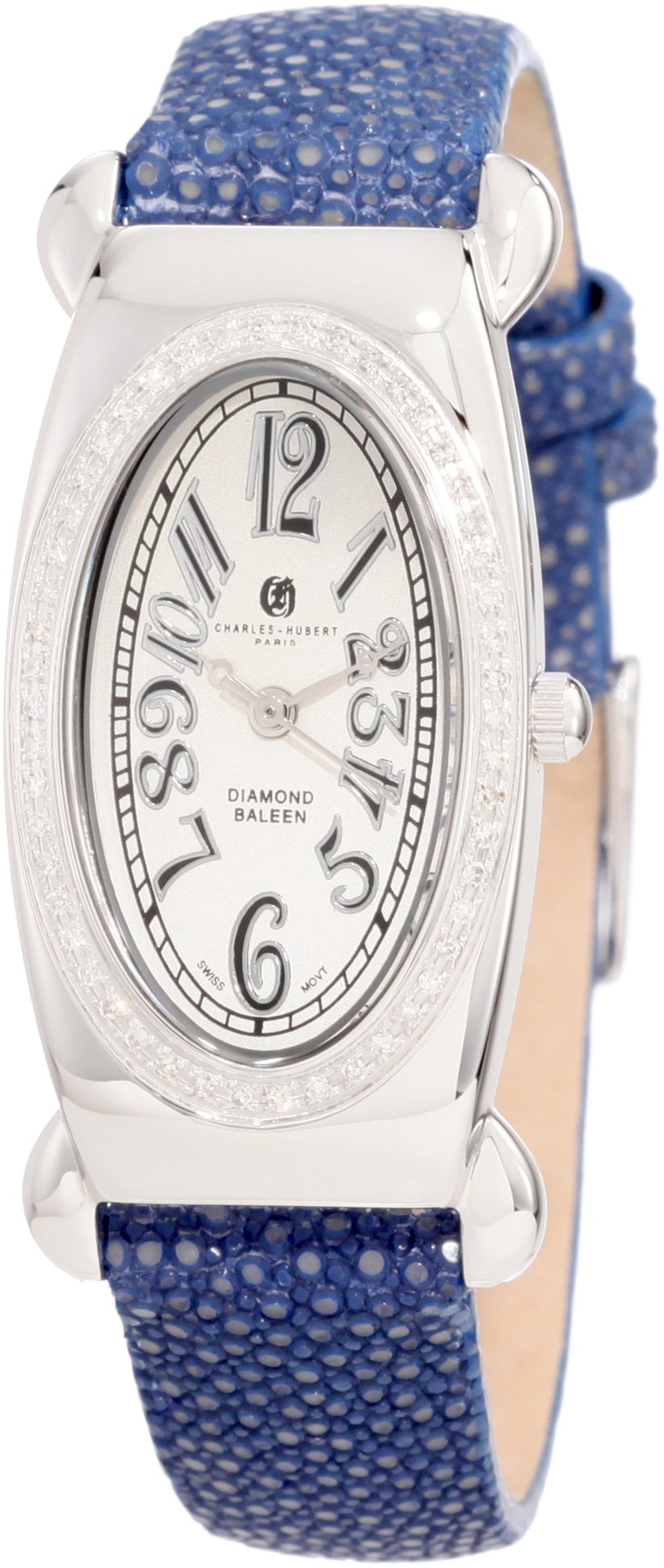 Charles-Hubert Paris Women's 18312-WE Diamond Baleen Collection Stainless Steel Diamond Watch｜global研究所