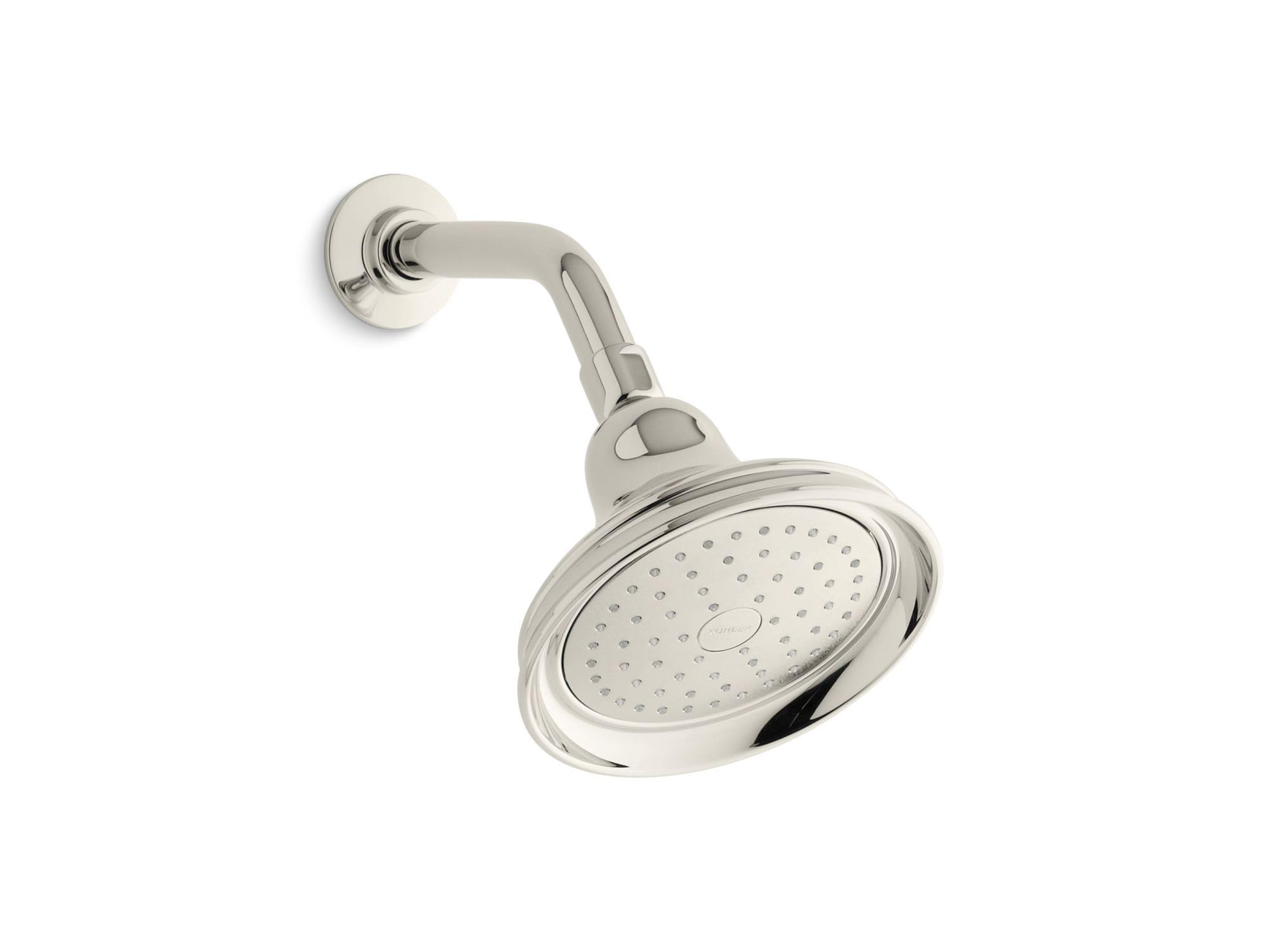 Kohler K-10590-AK-SN Bancroft Single-Function Katalyst Showerhead  Vibrant Polished Nickel