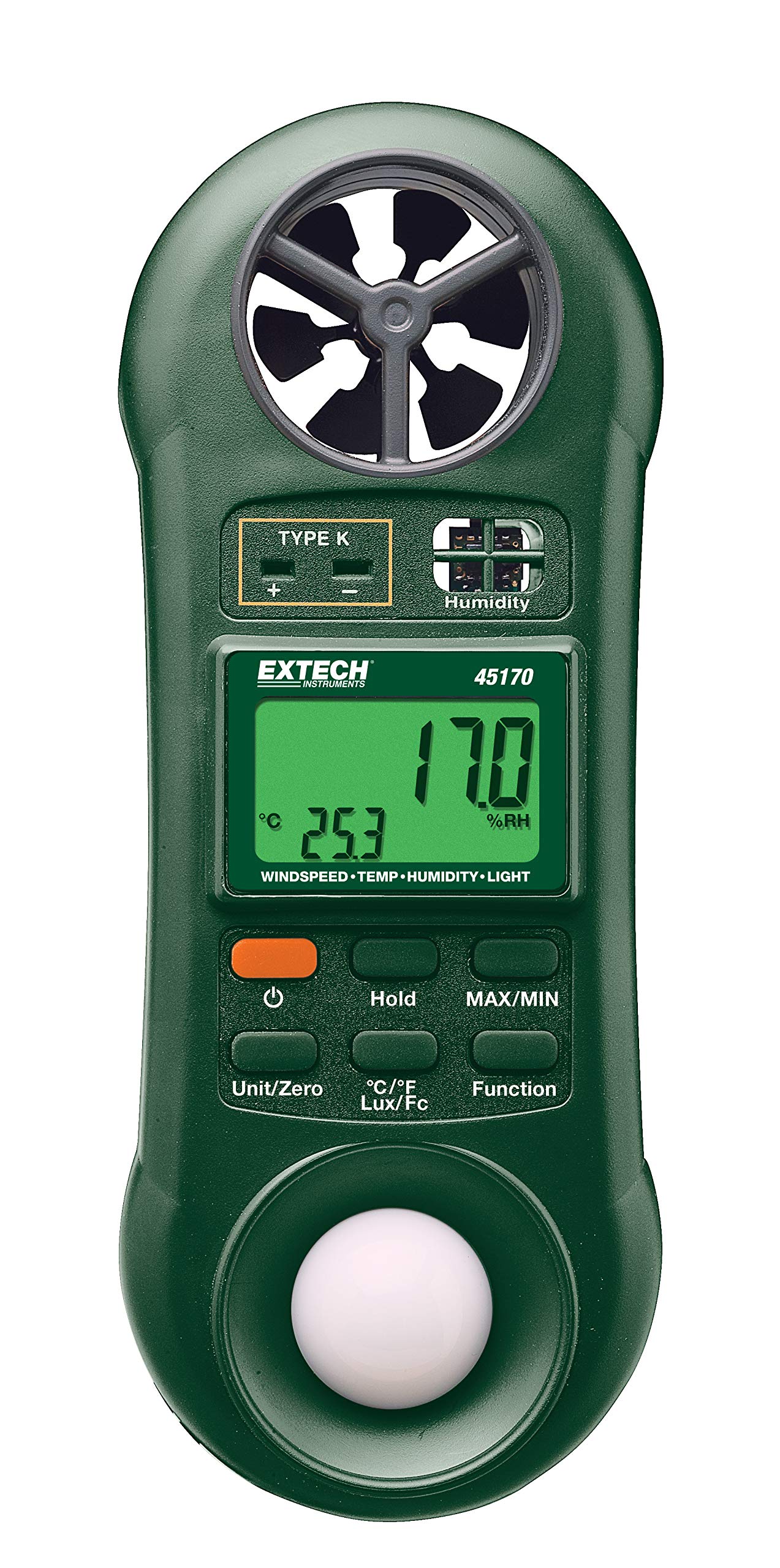 Extech Instruments 45170 Mini Thermo Anemometer Plus Light Meter