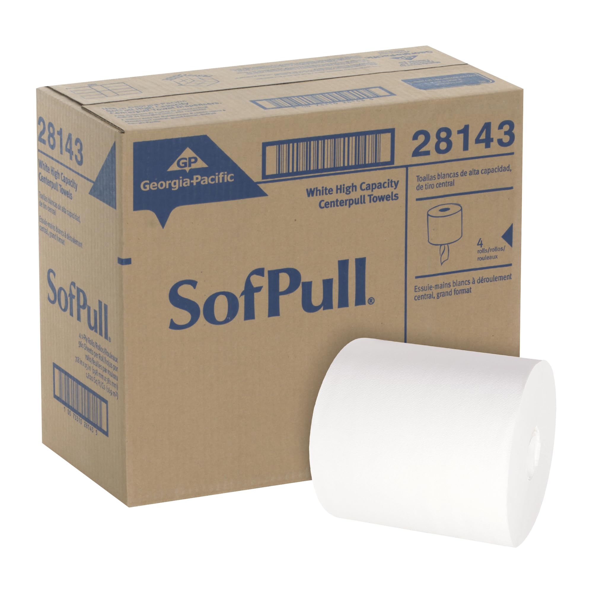 Perforated Paper Towel 7-3/4 x 15 White 560/Roll 4/Carton (並行輸入品)｜global研究所