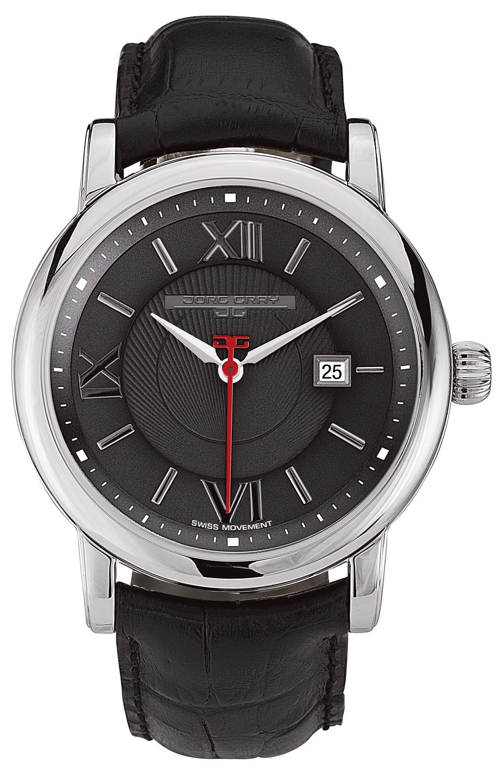 Jorg Gray Italian Leather Charcoal Dial Men 's Watch # jg7200 ? 24｜global研究所