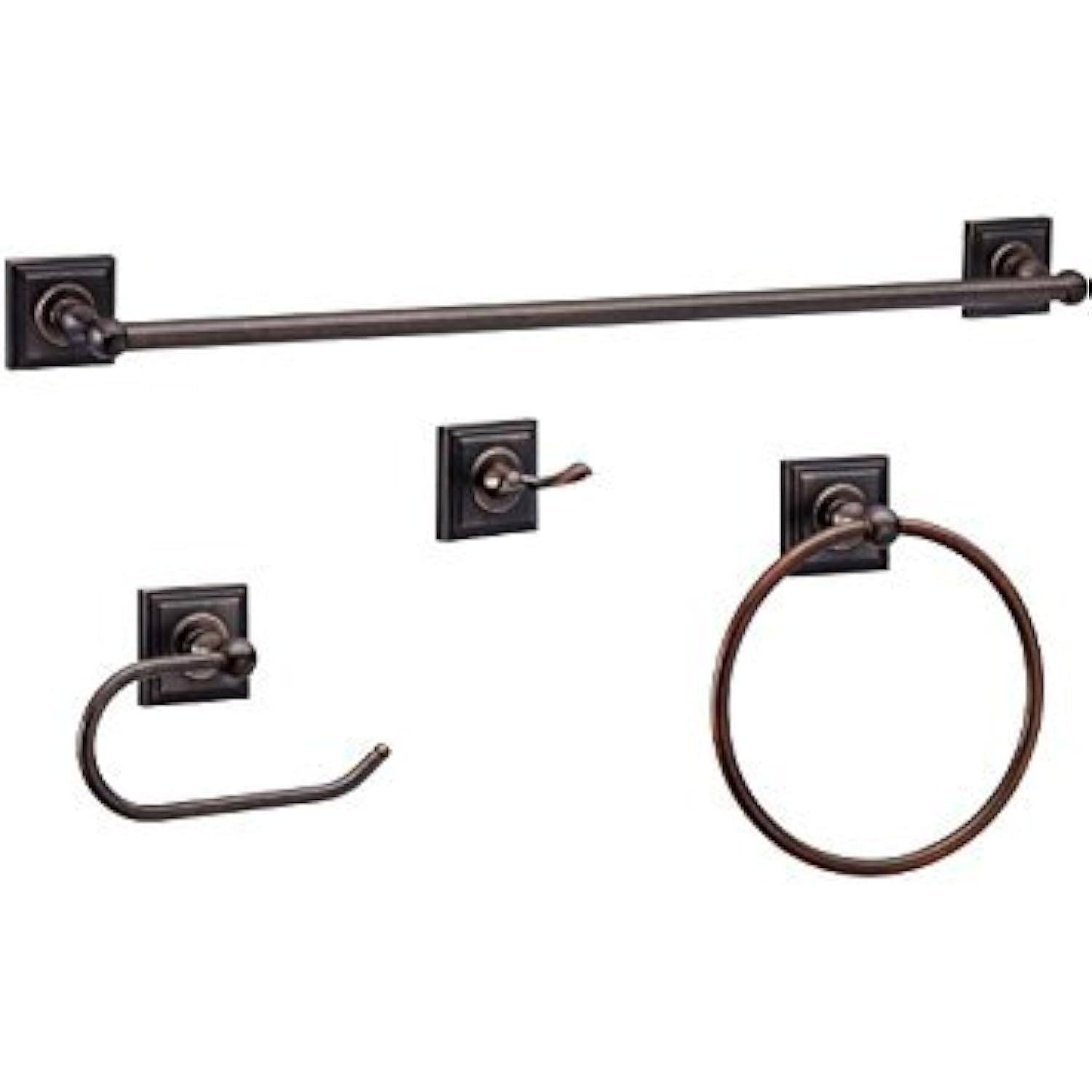 (4 Piece Set) - Aurora Series 4 Piece Oil Rubbed Bronze Bathroom Hardware Set