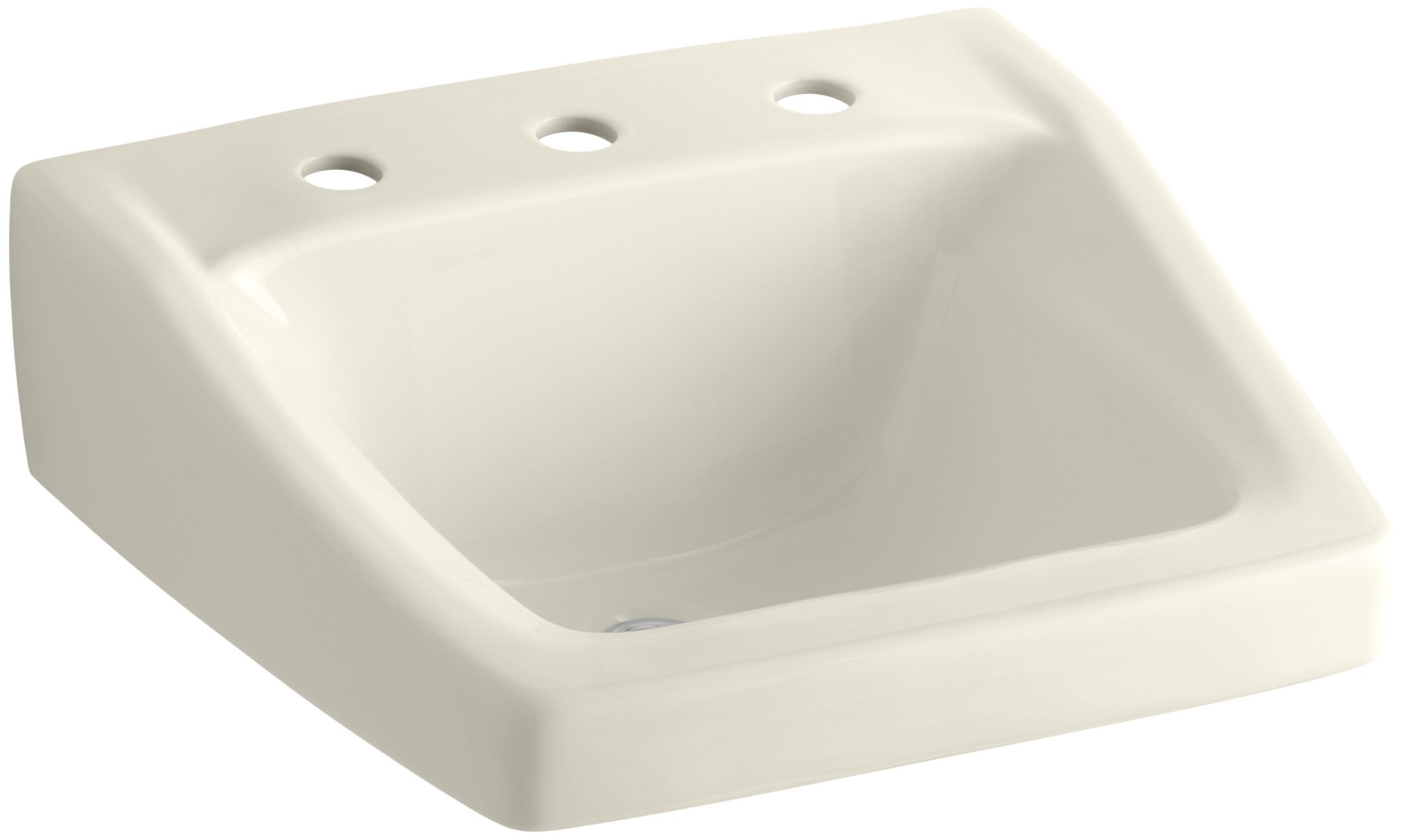 KOHLER K-1723-47 チェサピーク 壁取り付け式バスルームシンク センター8インチ 20インチ x 18-1/4インチ アーモンド｜global研究所