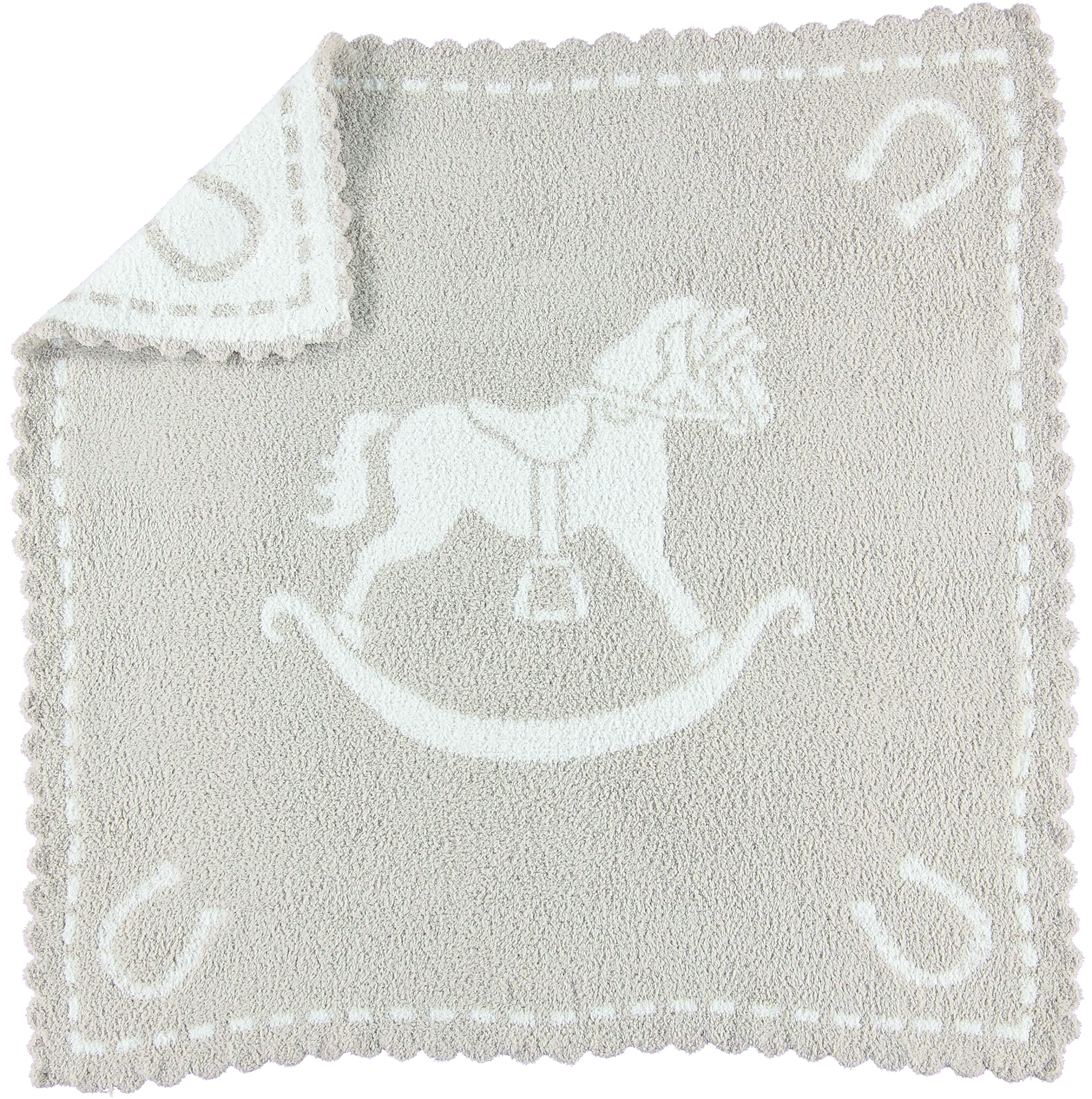 Barefoot Dreams CozyChic Scalloped Receiving Blanket by Barefoot Dreams