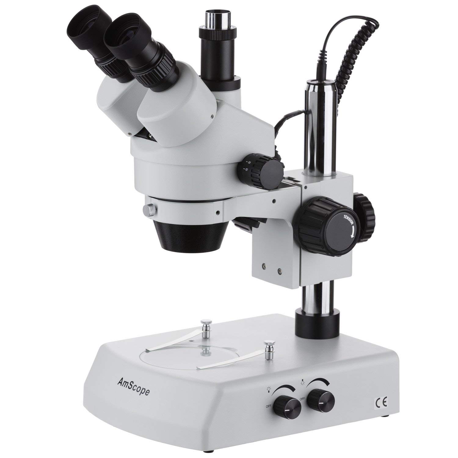 AmScope 7X-180X三眼鏡ズーム実体顕微鏡Wデュアルライト|global研究所