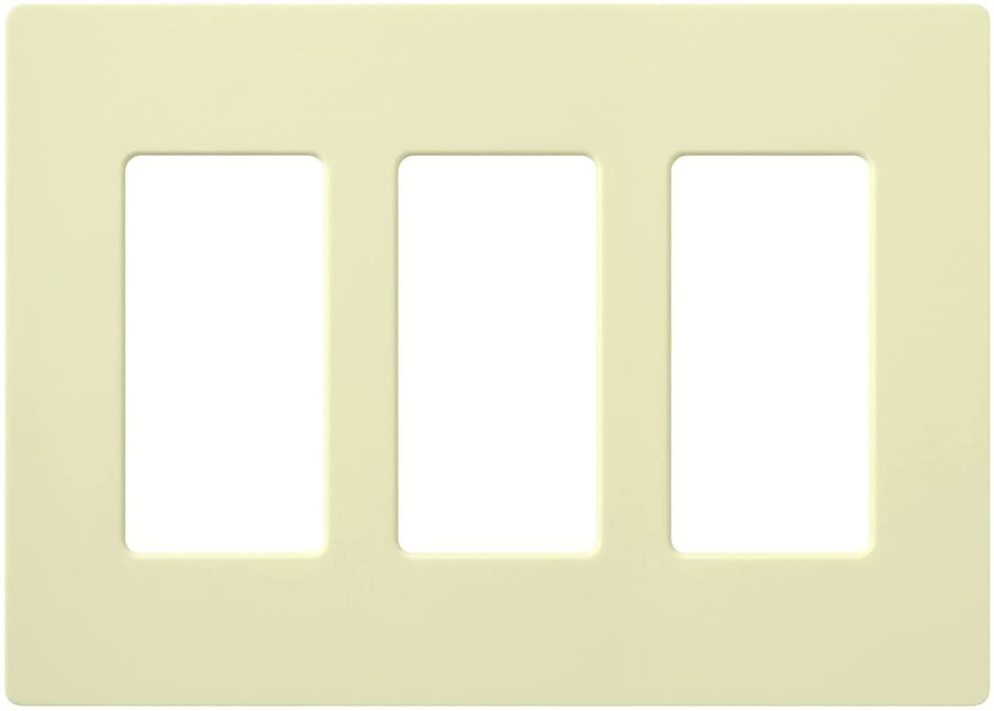 Lutron ウォールプレート 3口型 クラロ 24 Pack CW-3-AL-24 1
