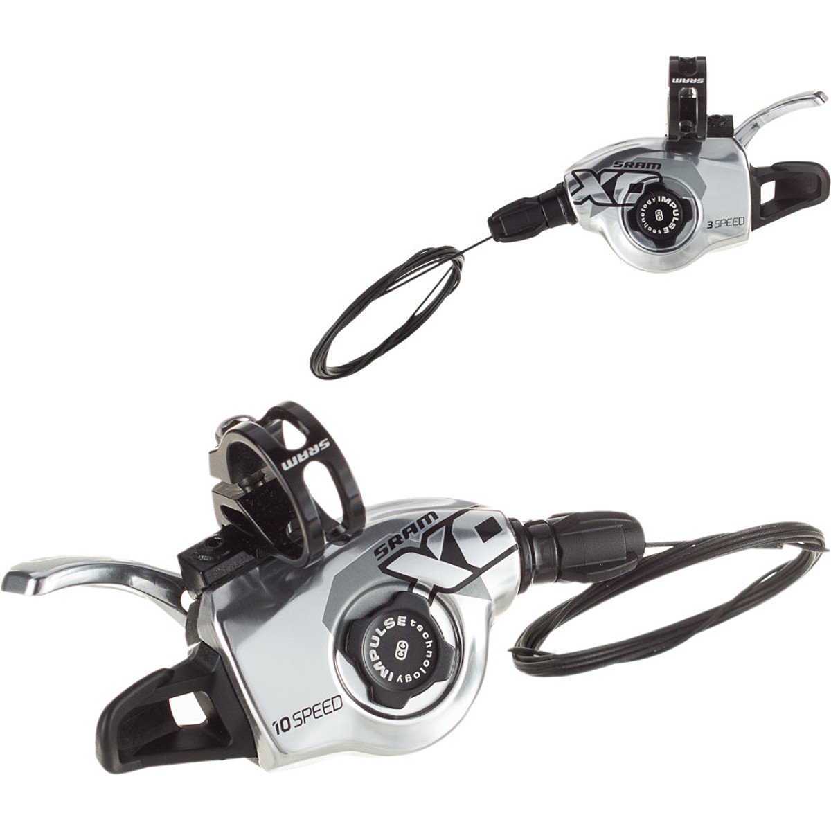 Sram 2012 commandes vitesses paire de triggers x0 silver 3 x 10 v