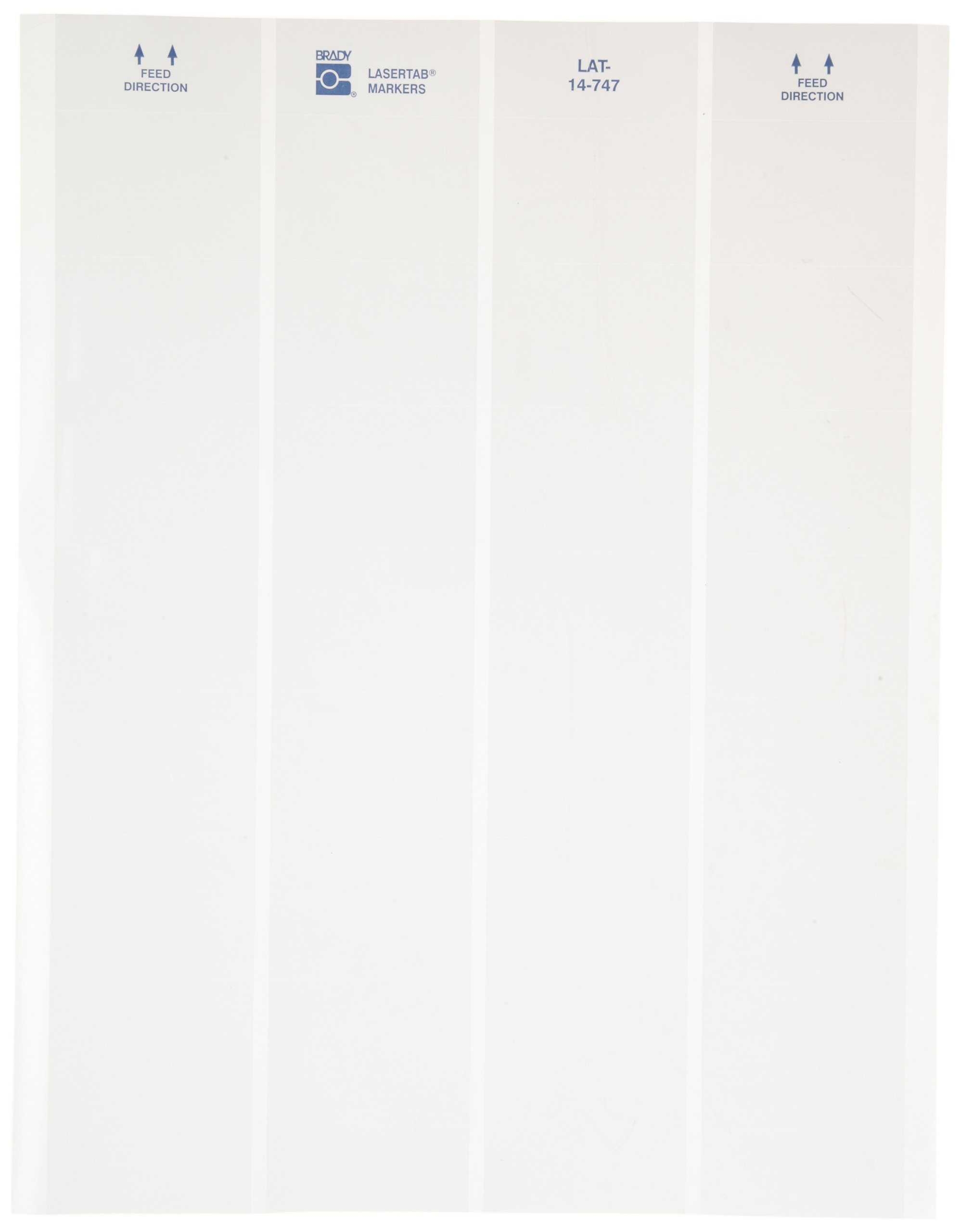 Brady LAT-14-747-1.5 1.875 Width x 1.33 Height B-747 Permanent Polyester Matte Finish White Lasertab Laser Printable Label by Brady|global研究所