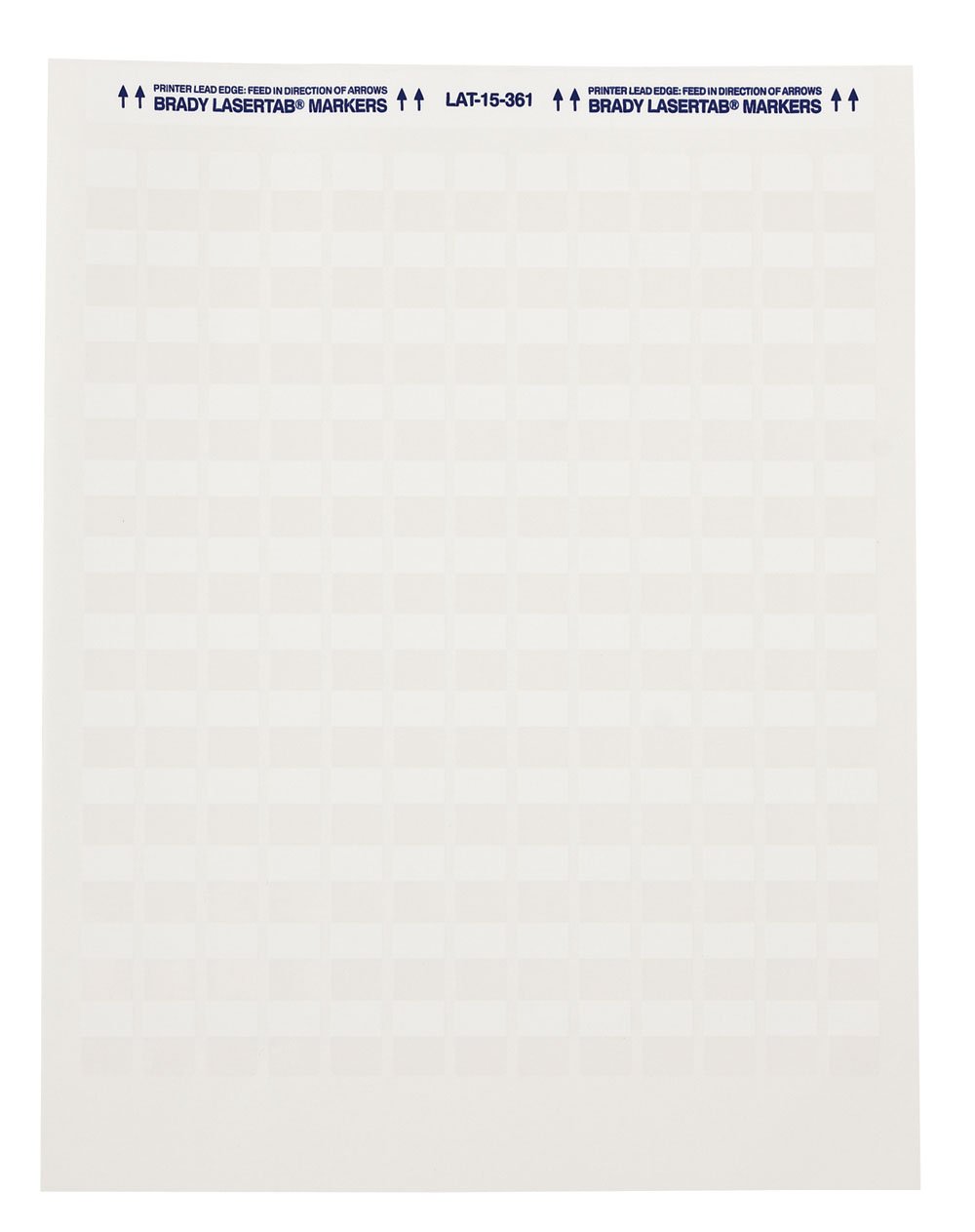 Brady LAT-15-361-5 0.5 Width x 0.75 Height  B-361B Self-Laminating Polyester  Matte Finish White/Translucent Laser Printable Label by Brady