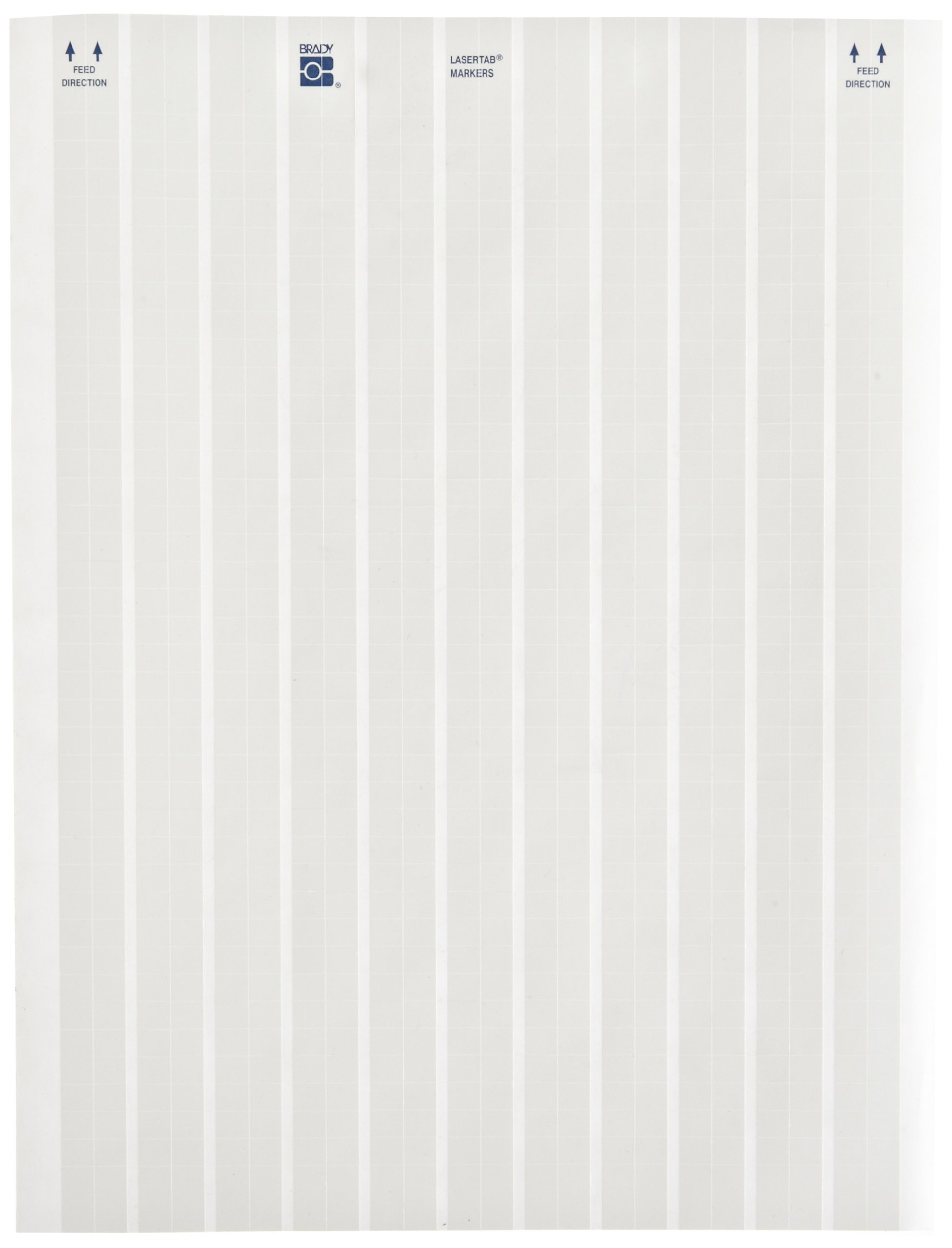 Brady LAT-1-747-10 0.3 Width x 0.25 Height  B-747 Permanent Polyester  Matte Finish White Lasertab Laser Printable Label by Brady
