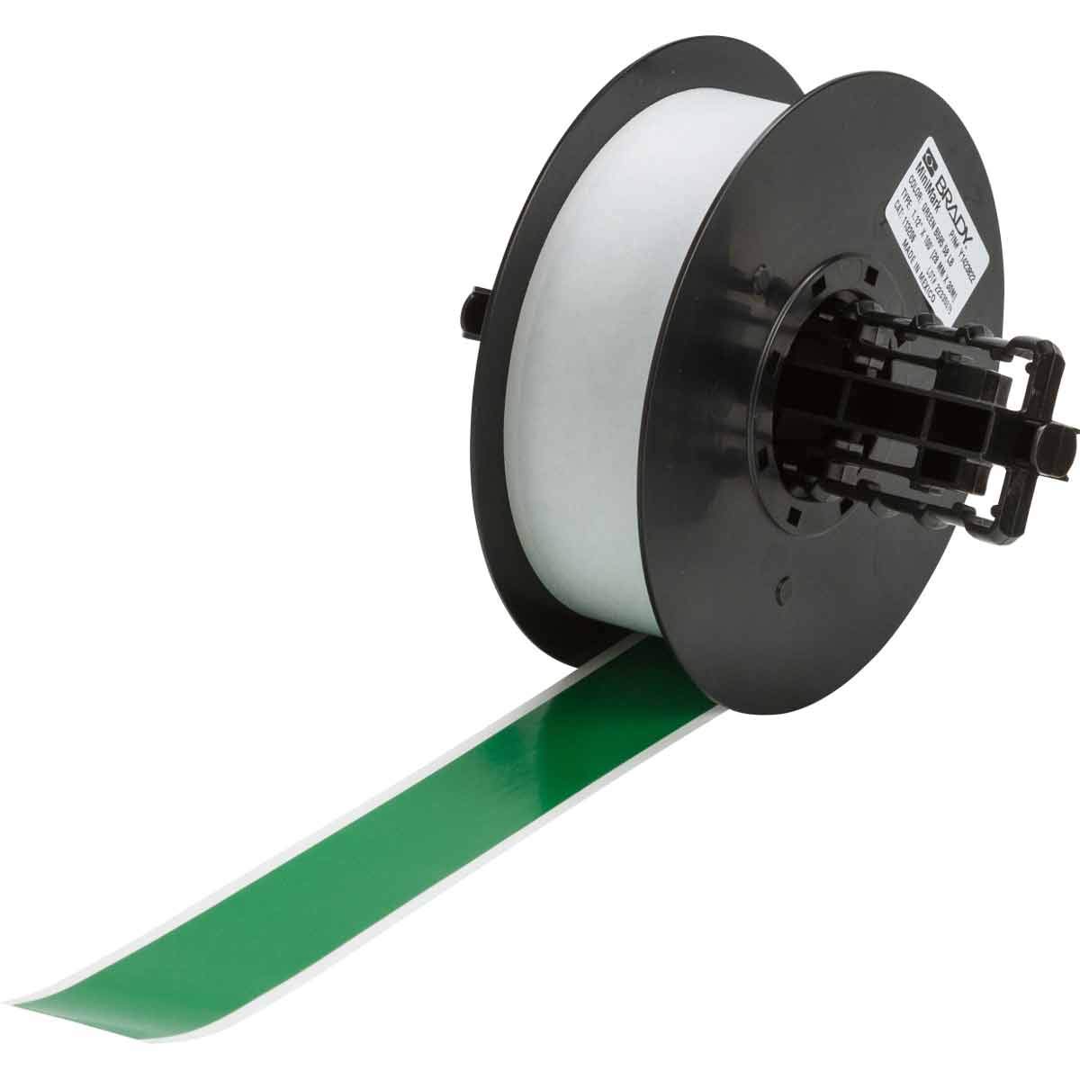 Brady 113206 MiniMark 100' Length x 1.125 Width B-595 Vinyl Green Indoor/Outdoor Industrial Label Printer Super Tough Tape by Brady