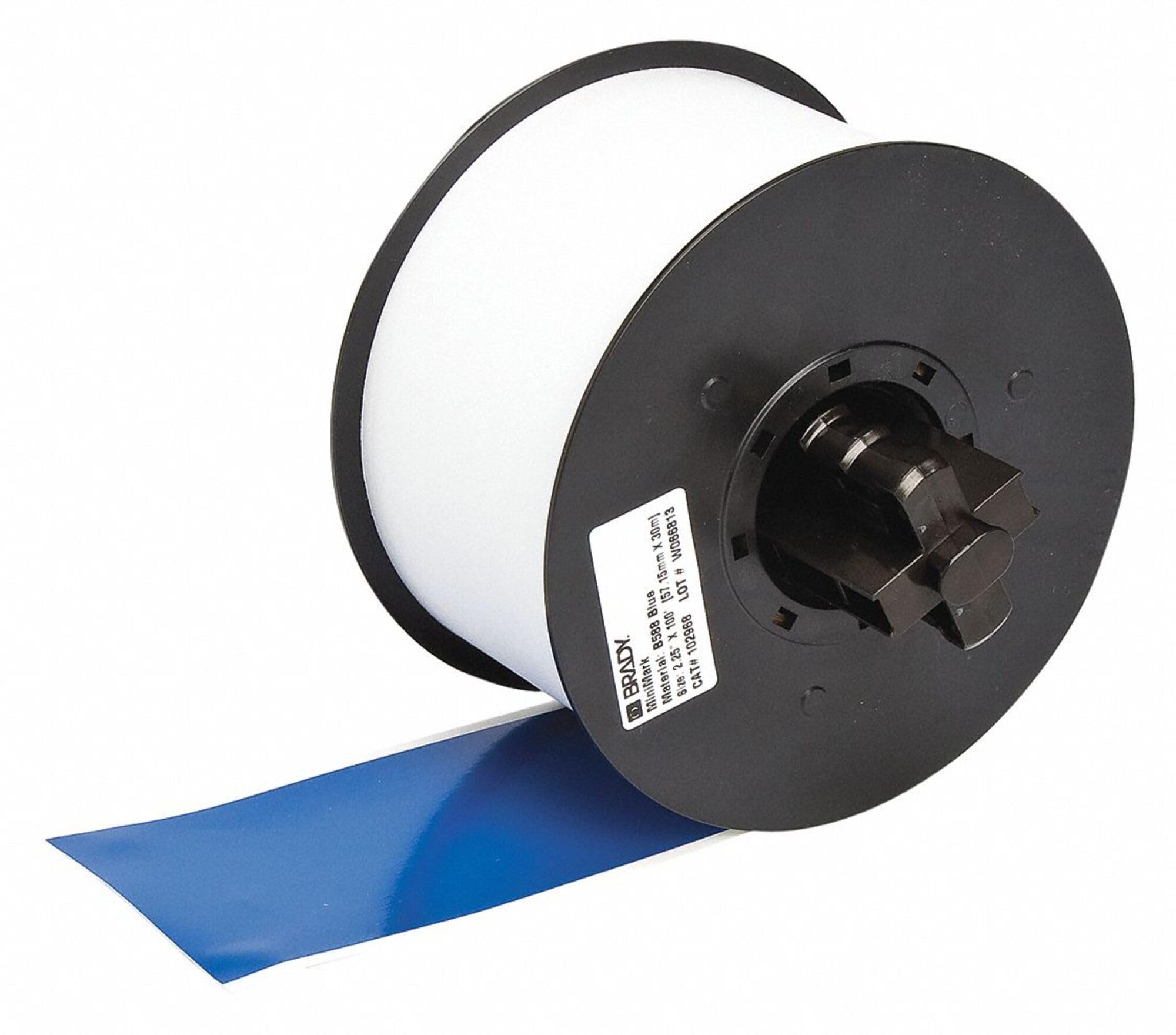 Brady 113209 MiniMark 100 Length x 2.25 Width  B-595 Vinyl  Blue Indoor/Outdoor Industrial Label Printer Super Tough Tape by Brady