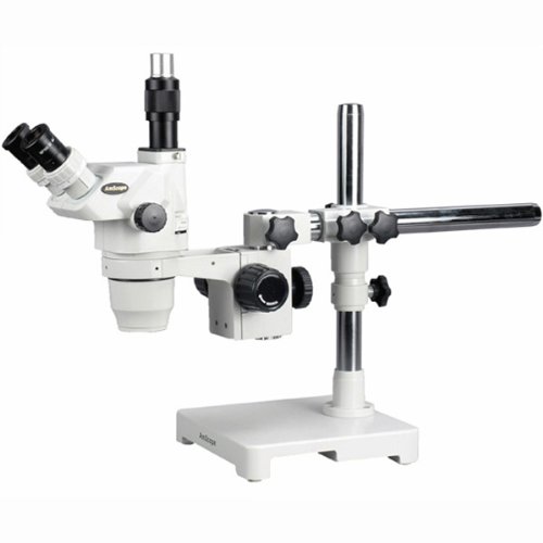 AmScope シングルアームのブームスタンドに2X-225X究極の三眼鏡ズーム顕微鏡｜global研究所