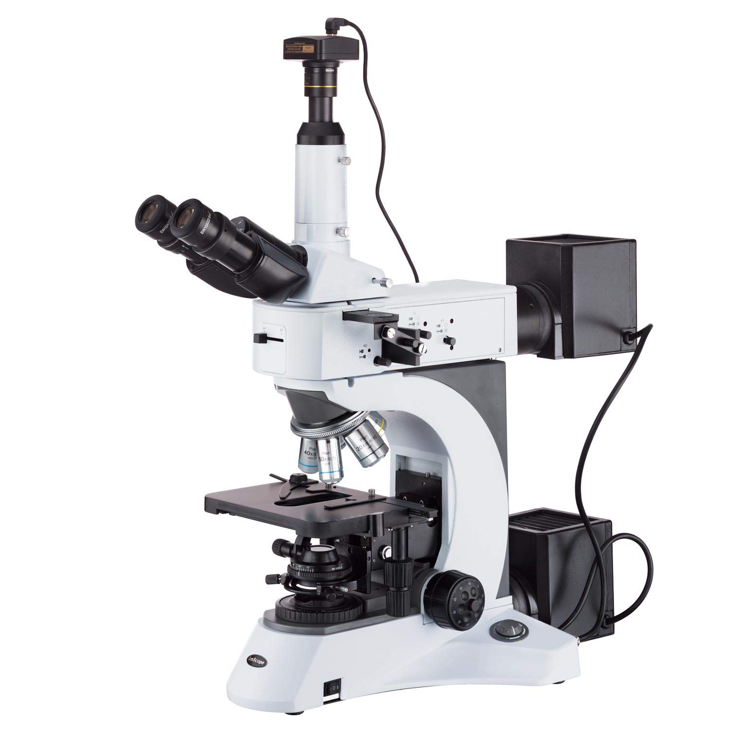 AmScope 50X-1500×暗視野と偏光金属顕微鏡+ 9MPカメラ|global研究所