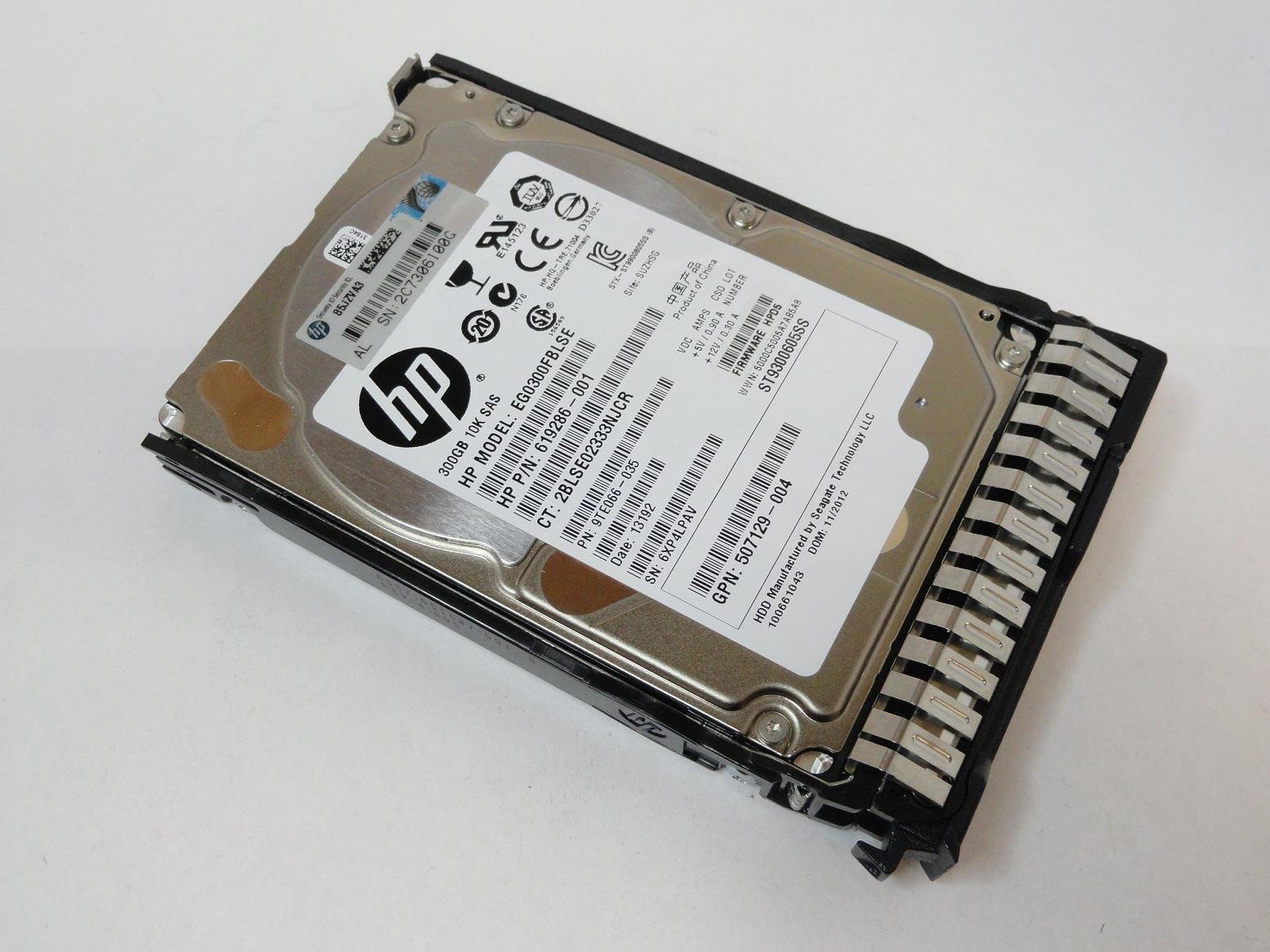 619286-001 HP 300GB 10K RPM SFF 2.5インチ SAS 6GBits デュアルポート H