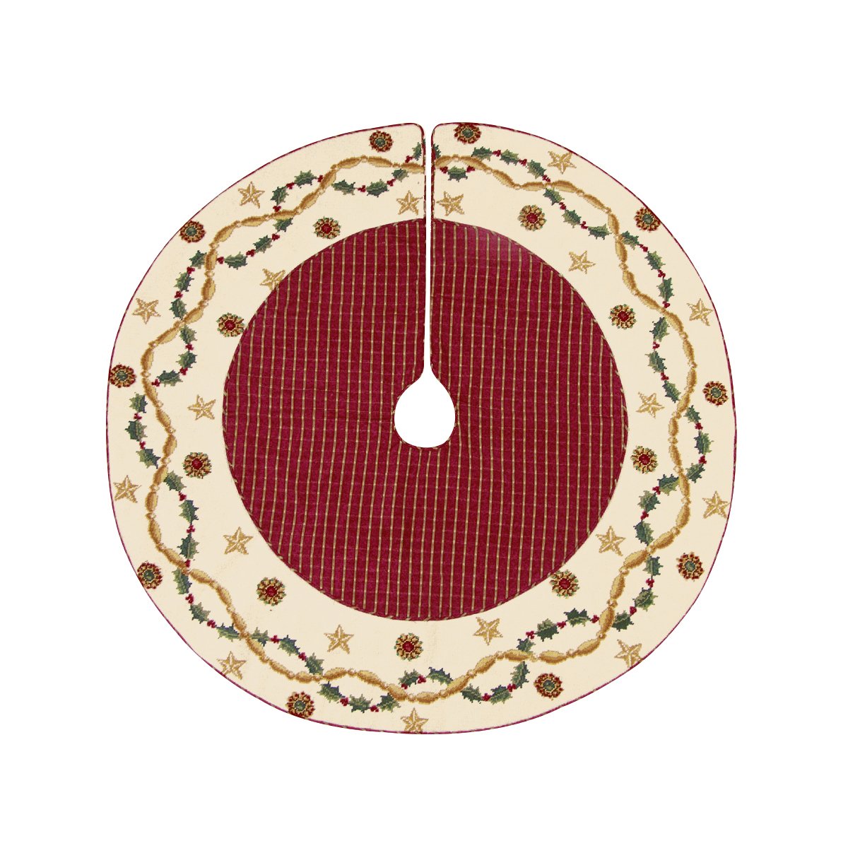 Hollyberry \u0026 Jewels Needlepoint天然木スコート