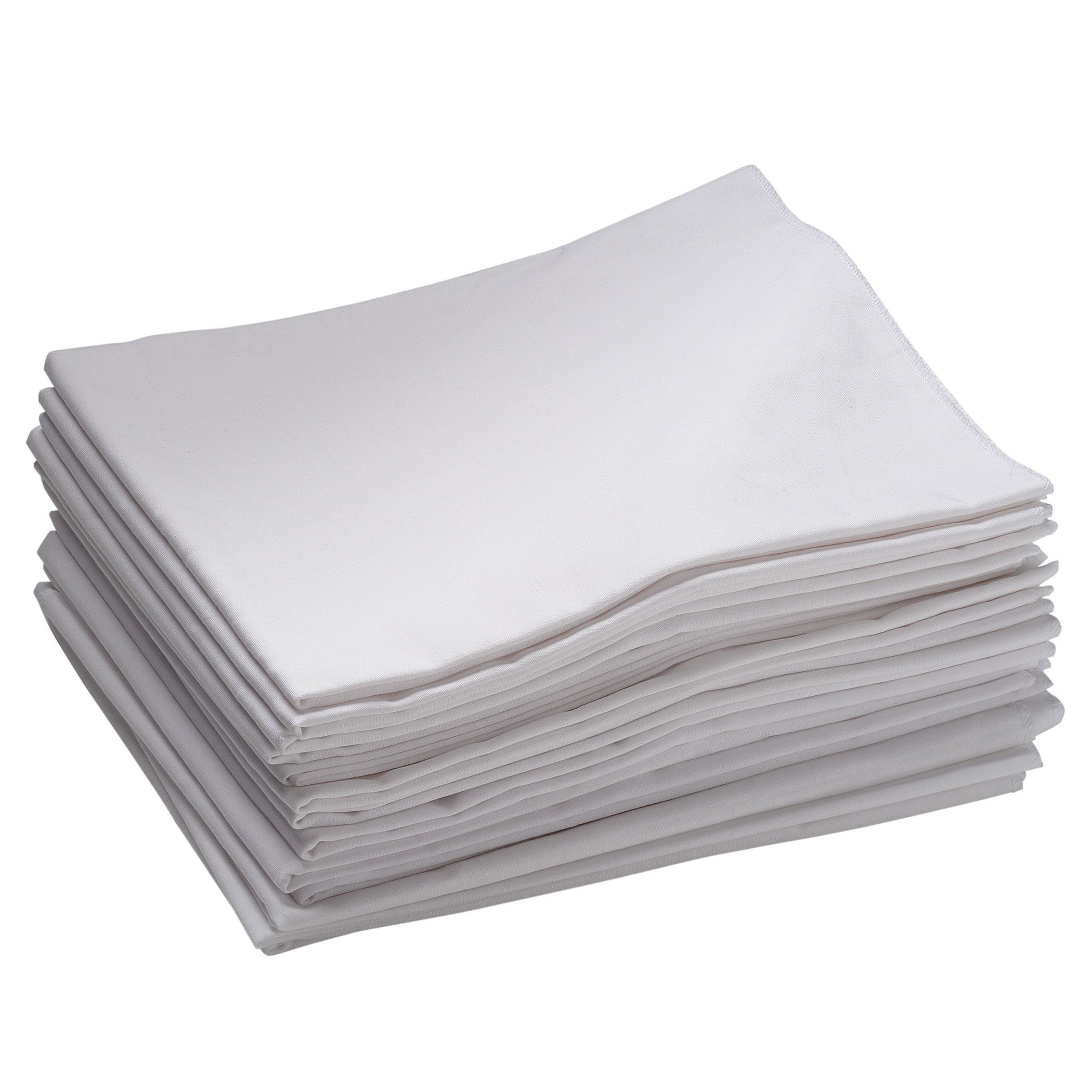 ECR4Kids Toddler Cot Sheet 40 x 21.75 White 12-Pack by ECR4Kids