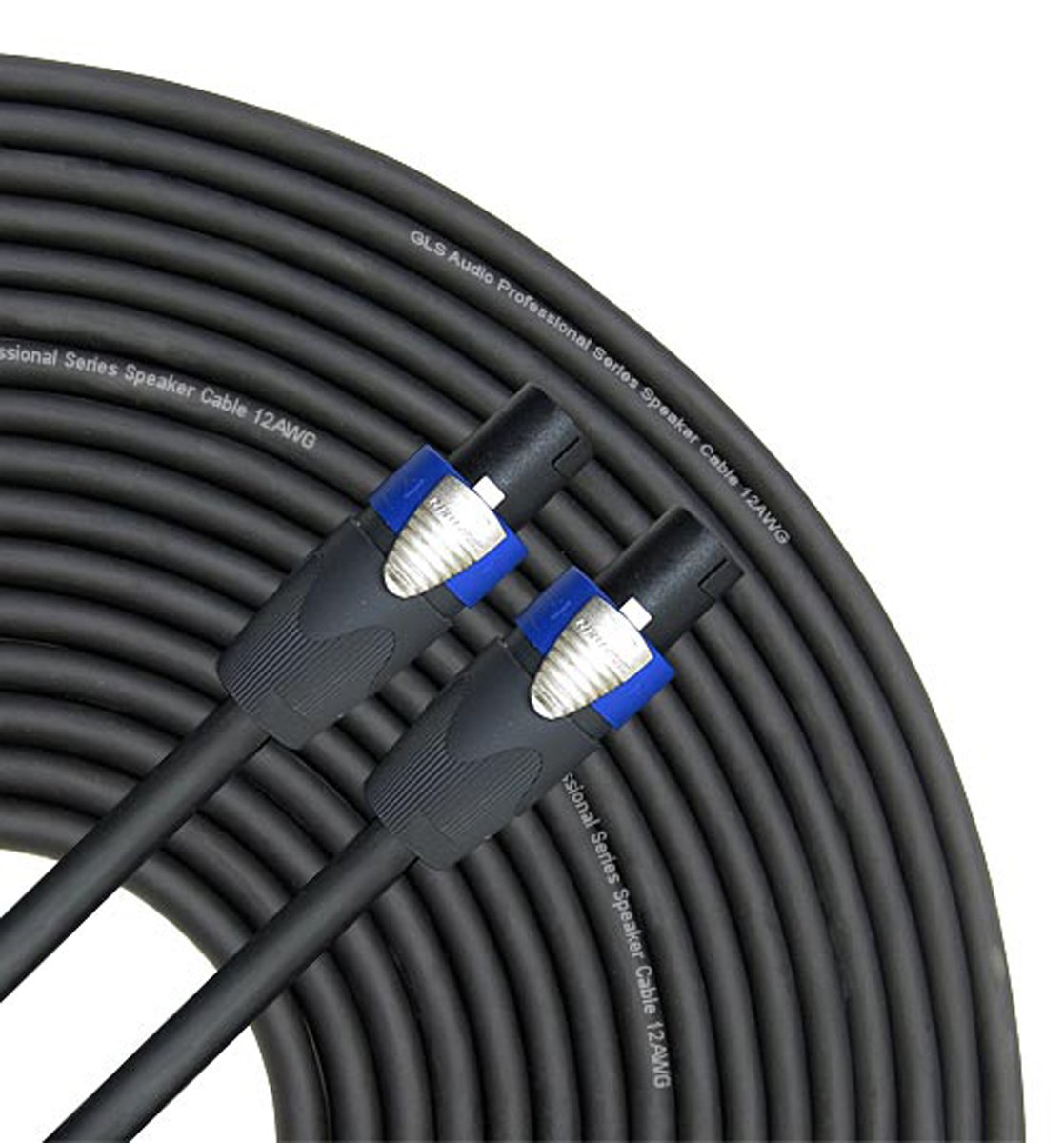 GLS Audio 100フィートスピーカーケーブル 12AWG 4コンダクターパッチコード バイアンプ用 - 100フィートスピコンからスピコン プロフェッショナルケーブル 4C ブラック Neutrik NL4FX (NL4FC) 12ゲージワイヤー - Pro 100フィート スピーカーオンコード 12G 4コンド - シン|global研究所