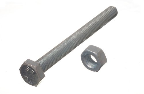六角ボルトセット ねじ 8.8グレード スチール M10 X 100MM + NUTS BZP (100個パック)
