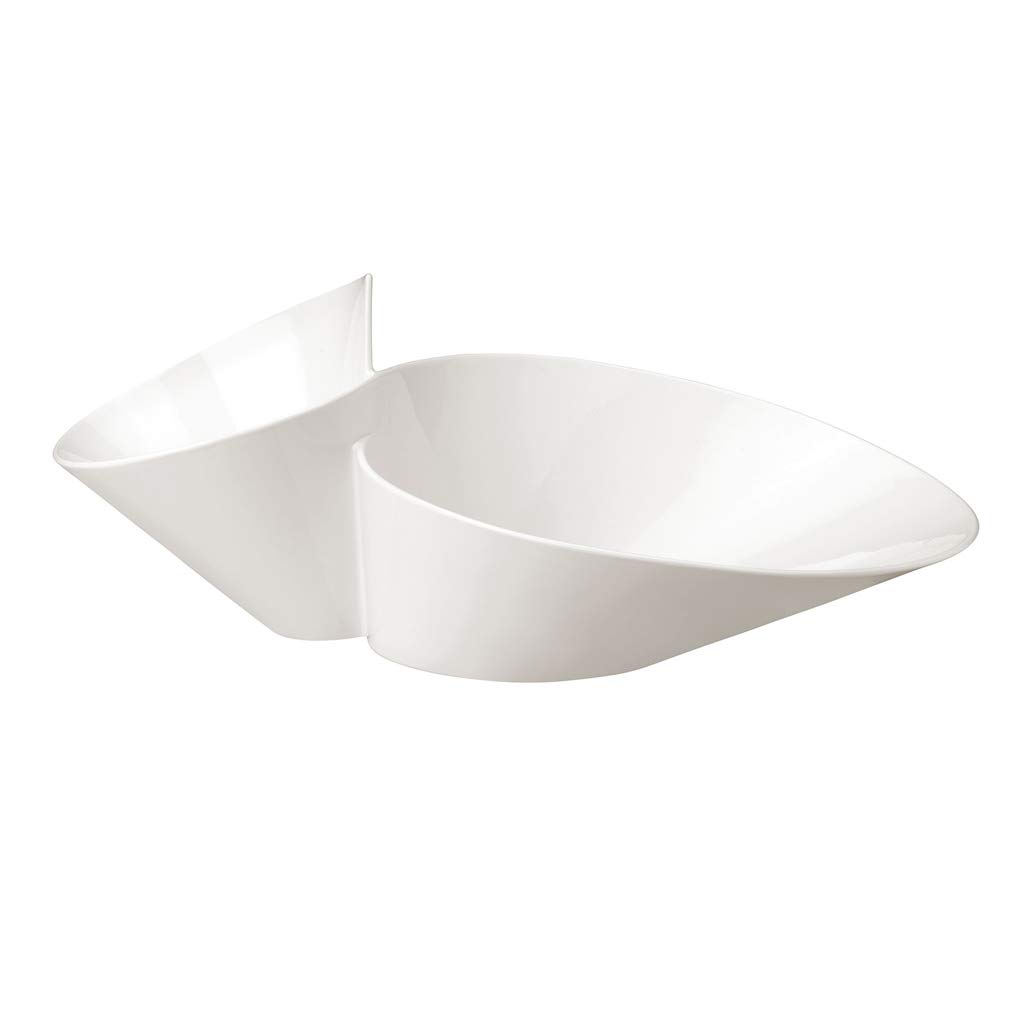 (ビレロイ\u0026ボッホ) Villeroy \u0026 Bochチップアンドディップ高特性瀬戸もの 前衛派 食器洗い機と陰電子範囲当て嵌める可 特殊なおもてなし皿 ＦＲＧ製 19.25in 白いこと 1025256500