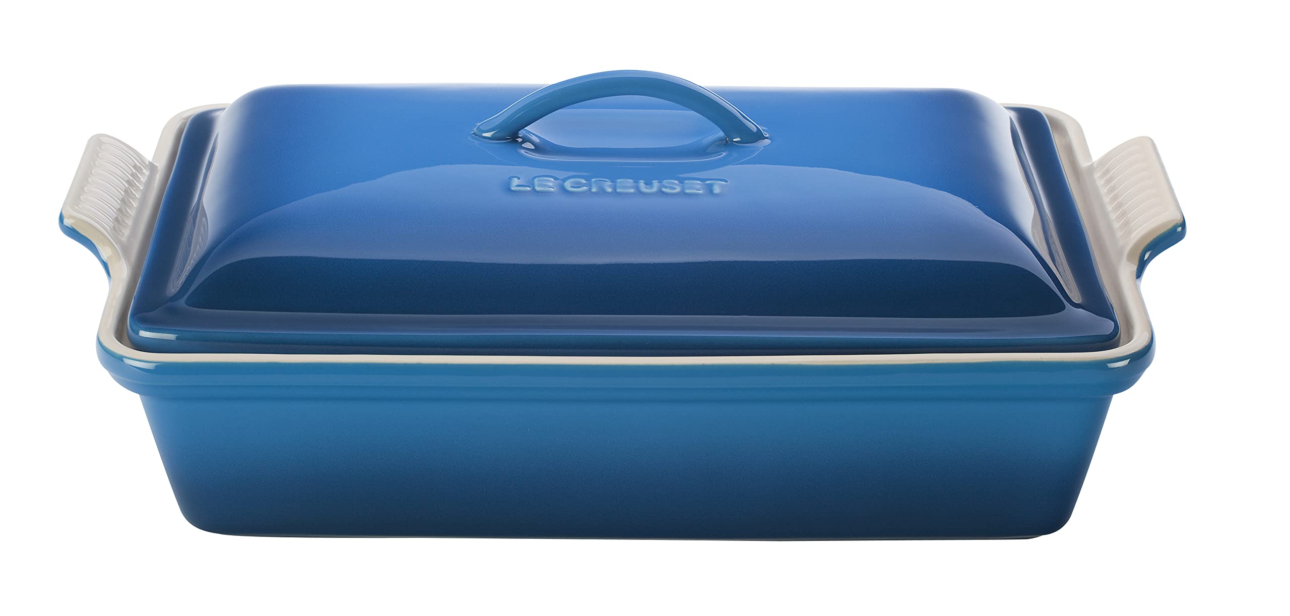 Le Creuset Heritage ストーンウェア 四角皿 12×9インチ 蓋付き N/A ブルー PG07053A-3359