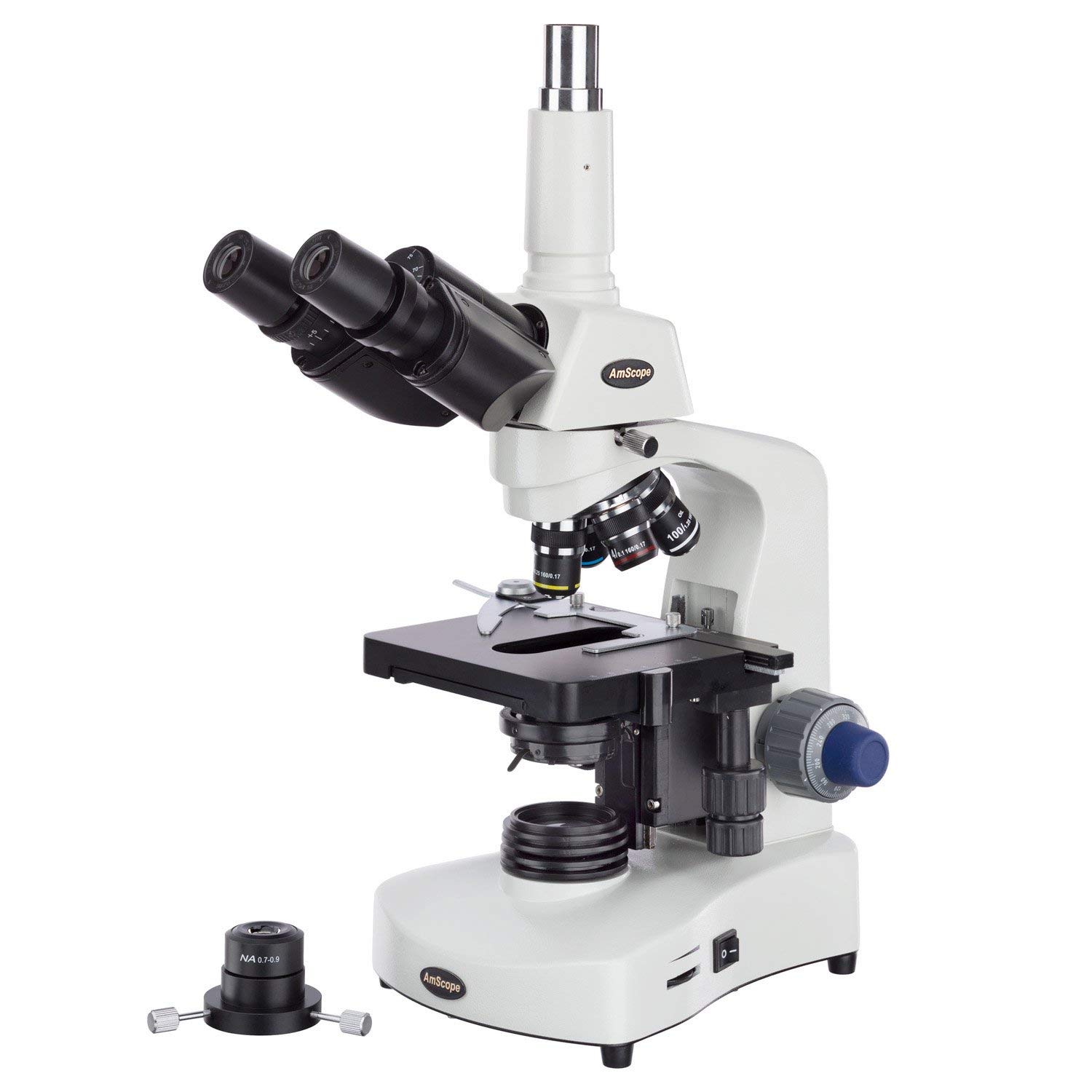 AmScope 40X-1600X 3W LED Siedentopf三眼鏡暗視野と明視野複合顕微鏡|global研究所