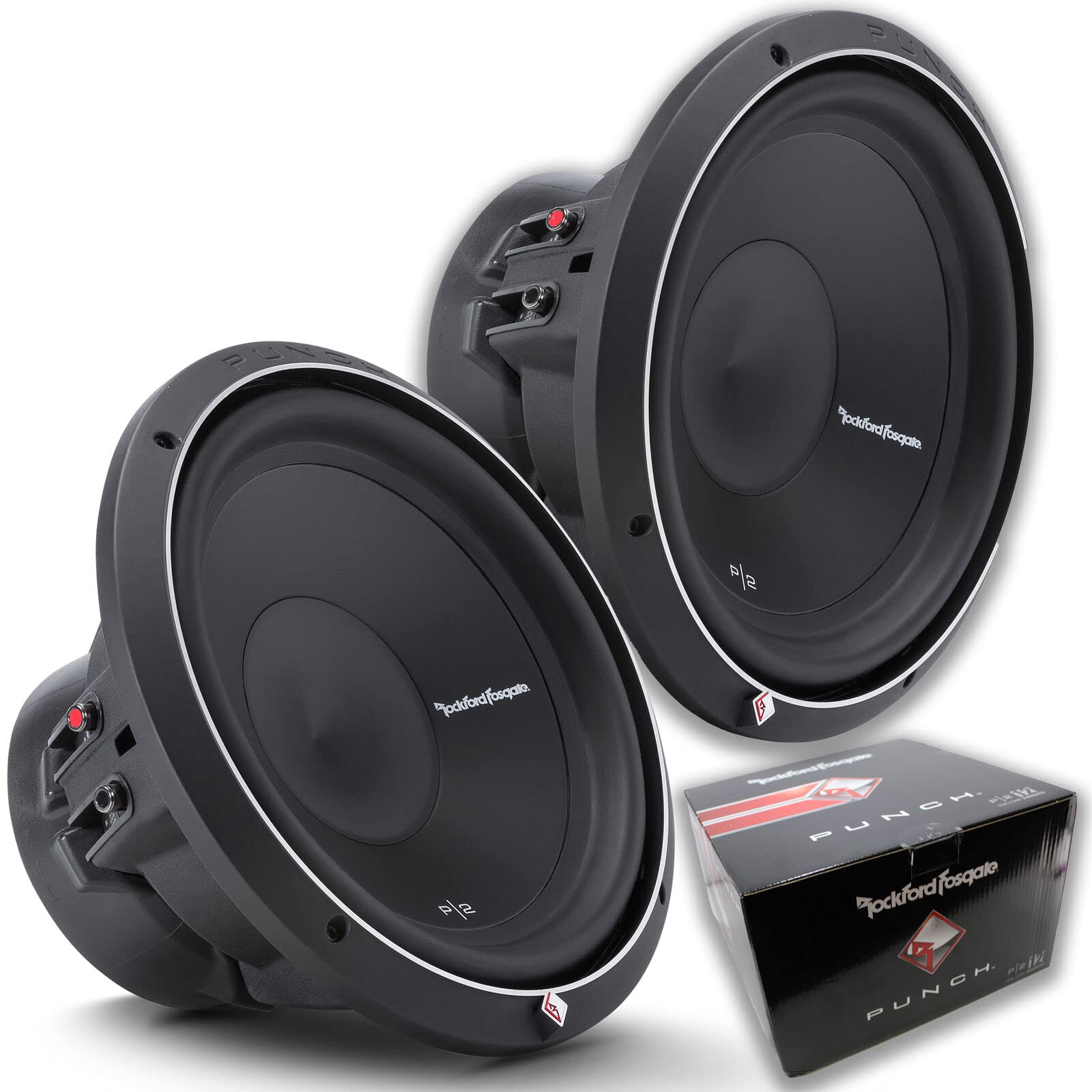 2) ROCKFORD FOSGATE P2D4-12 12インチ 1600ワット デュアル4オーム カーオーディオサブウーファー P2D412｜global研究所 55,721円