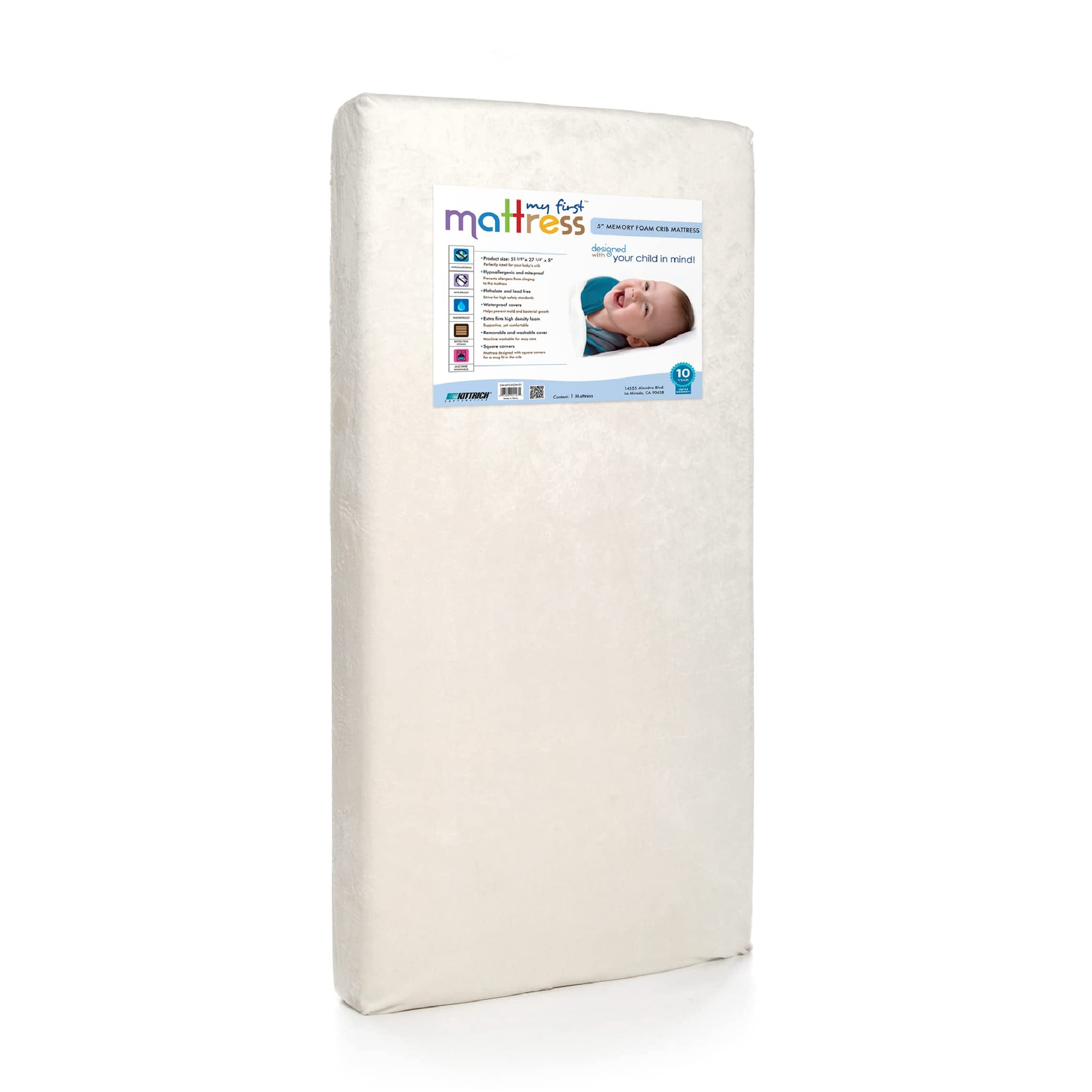 My First Mattress Memory Foam Crib Mattress with Waterproof Cover by My First Mattress [並行輸入品]