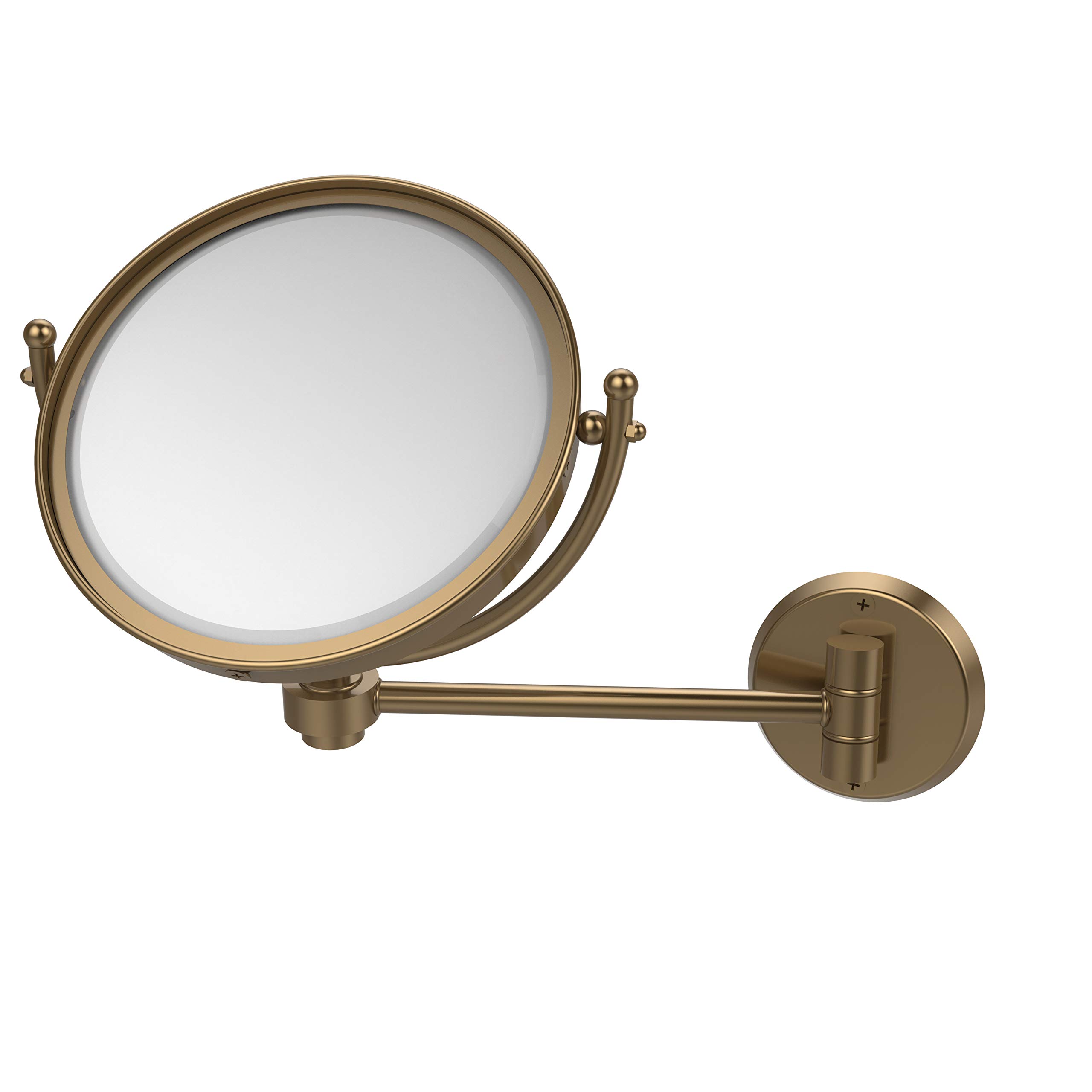 Allied Brass WM-5/2X 8 Inch Wall Mounted 2X Magnification Make-Up Mirror Brushed Bronze｜global研究所