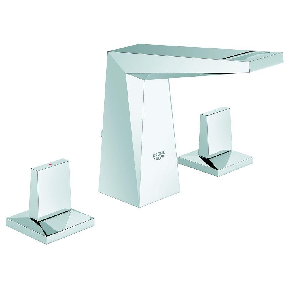 Grohe 20 343 Allure Brilliant Widespreadバスルーム蛇口with SilkMove Technolog、 .375 20343000 1|global研究所