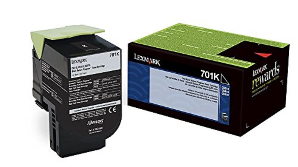 Lexmark 701K - Black - original - toner cartridge LCCP  LRP - for Lexmark CS310dn  CS310n  CS410dn  CS410dtn  CS410n  CS510de  CS510dte