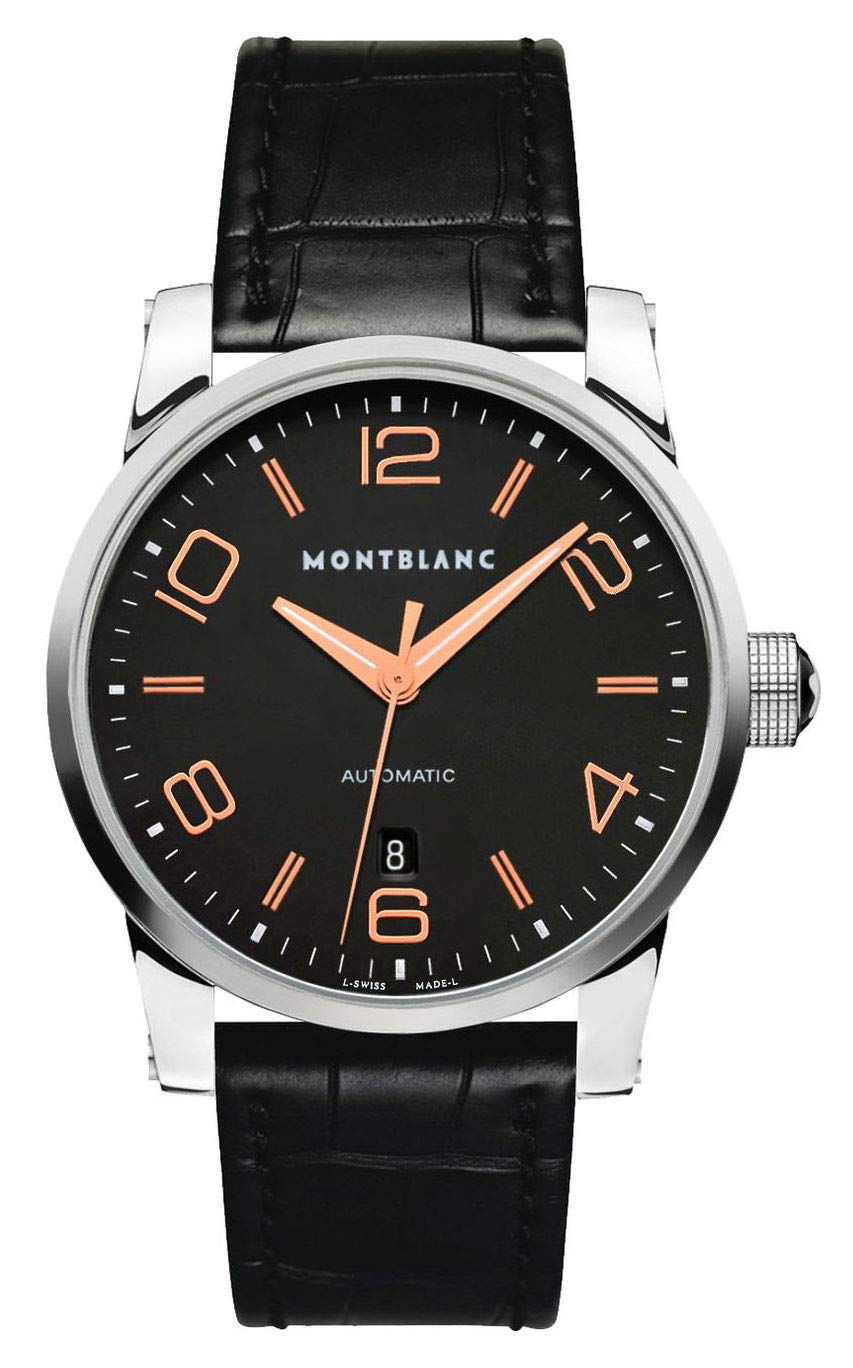Montblanc メンズ タイムウォーカー ブラックレザー アナログ自動腕時計 101551 自動巻き腕時計。｜global研究所 274,040円
