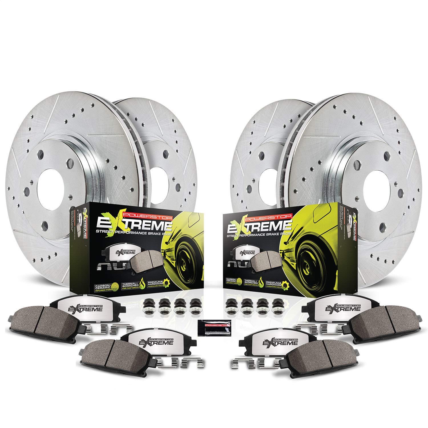 Power Stop K4079-26 向こう正面\u0026後押し Z26 ストリートウォリアー 打ちきり一揃いの道具 スバル