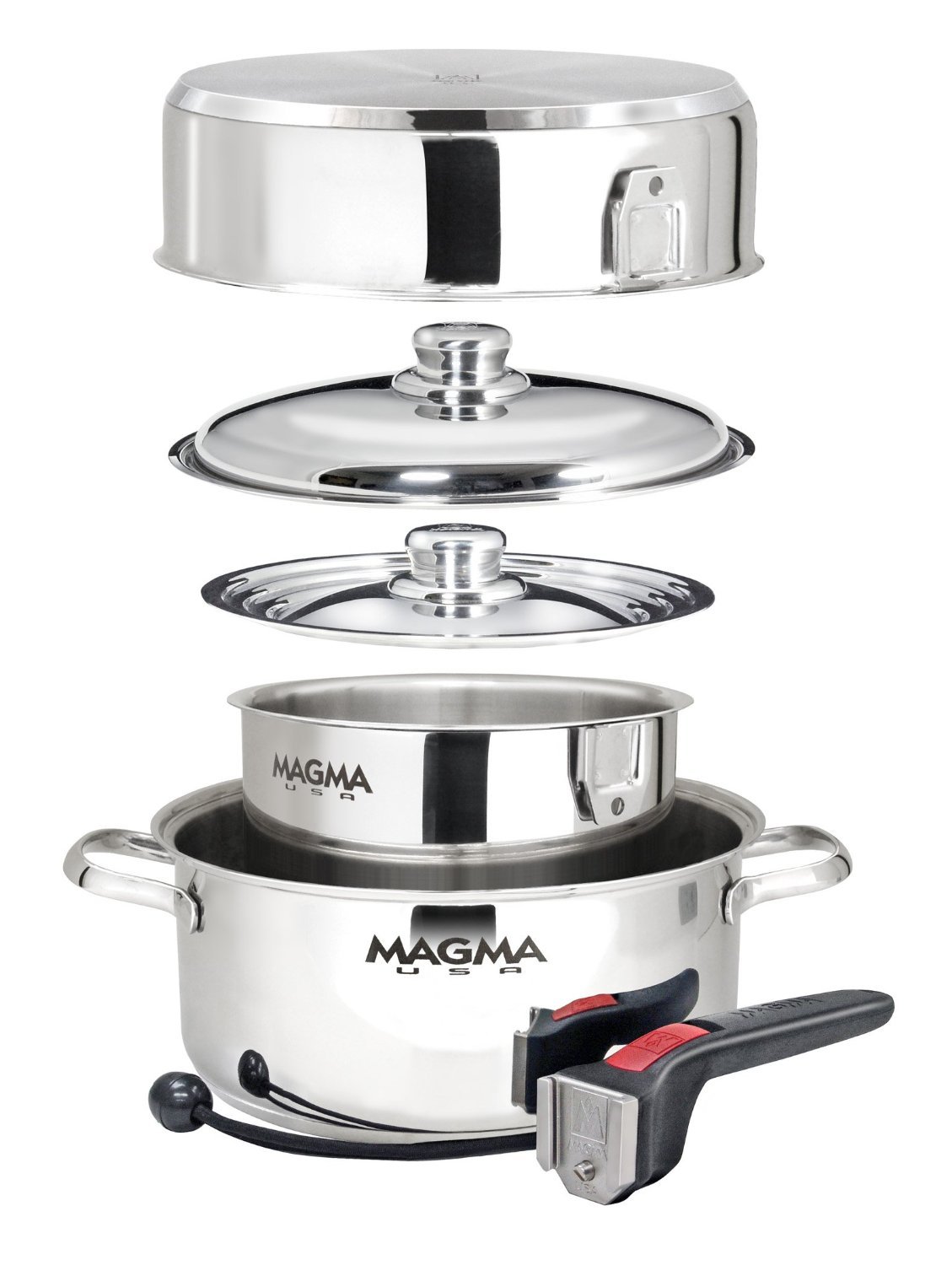 マグマ 7 ステンレス 鋼 の 調理器具 を 入れ子 部分 誘導 調理上 グルメ セット